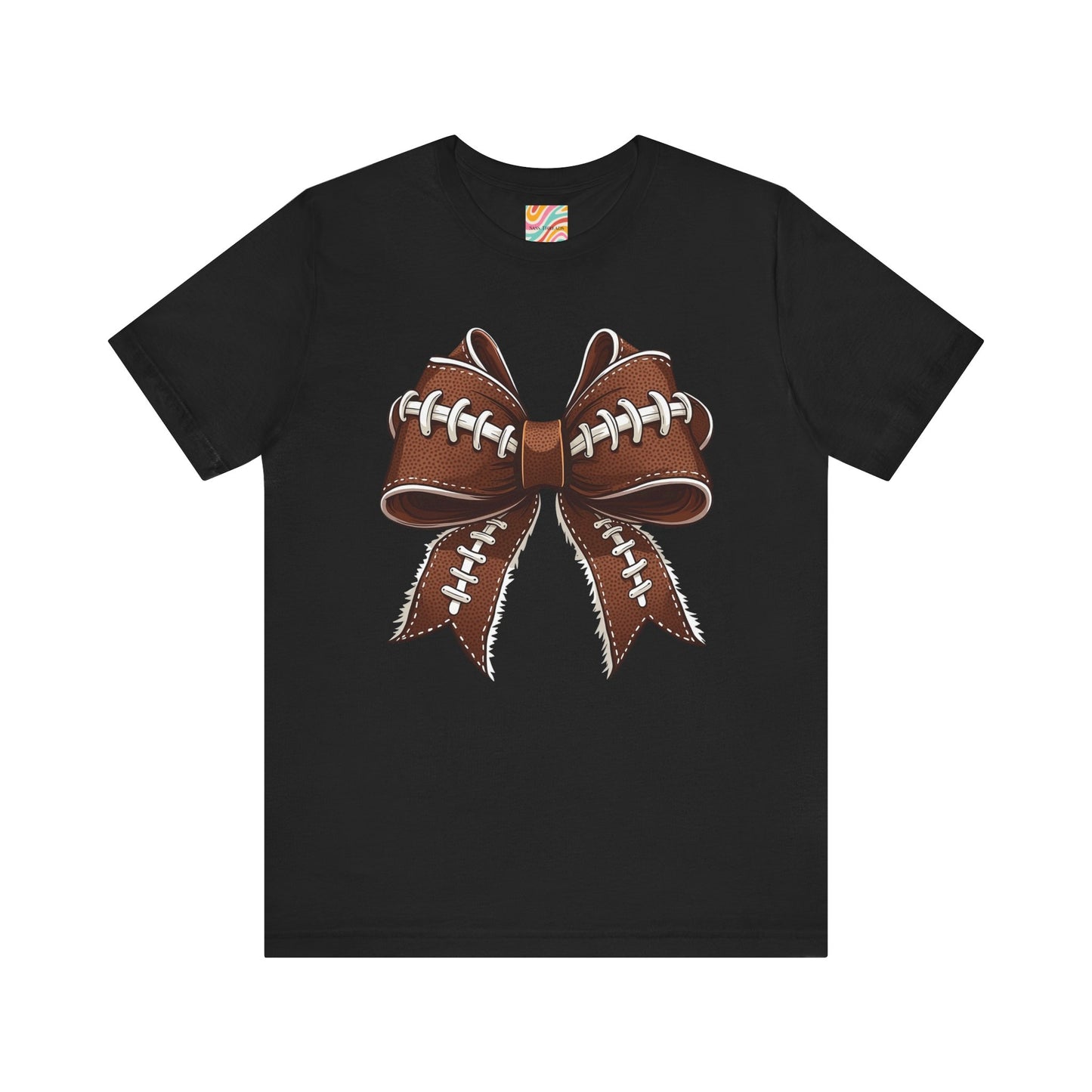 Football Bow Tee, Sports Shirt, Gift for Football Fans
