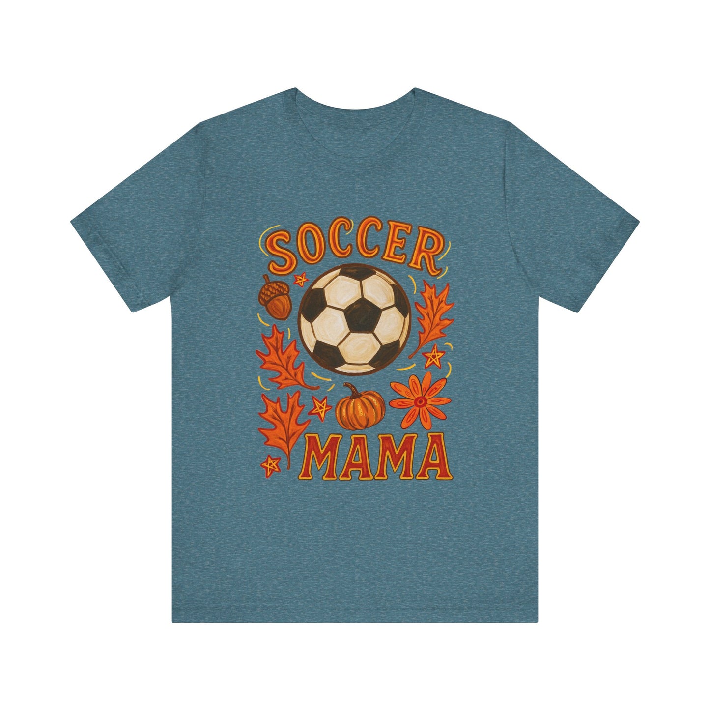 Autumn Soccer Mama Tee - Perfect for Fall Games, Gifts for Soccer Moms
