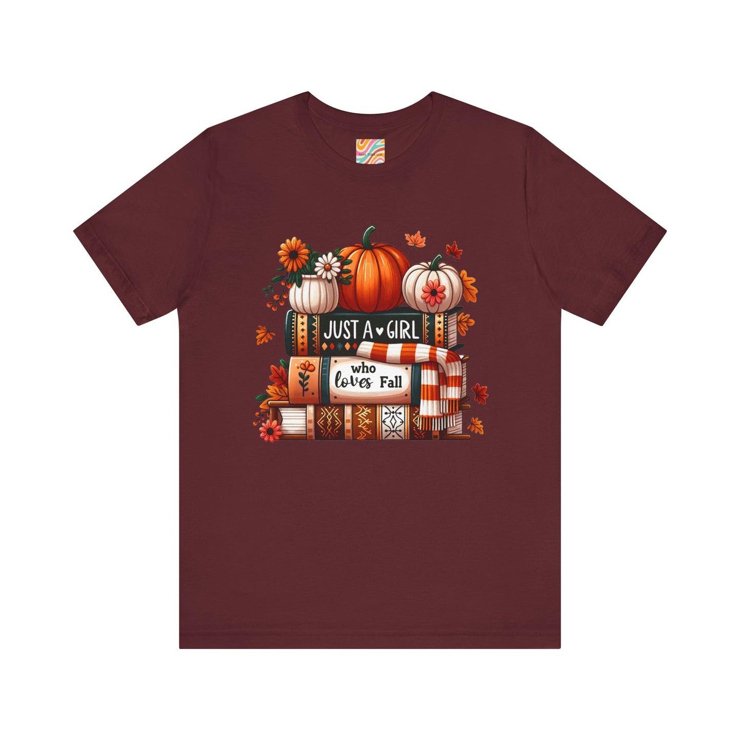 Fall Lover Tee, Autumn T-Shirt, Just a Girl Who Loves books