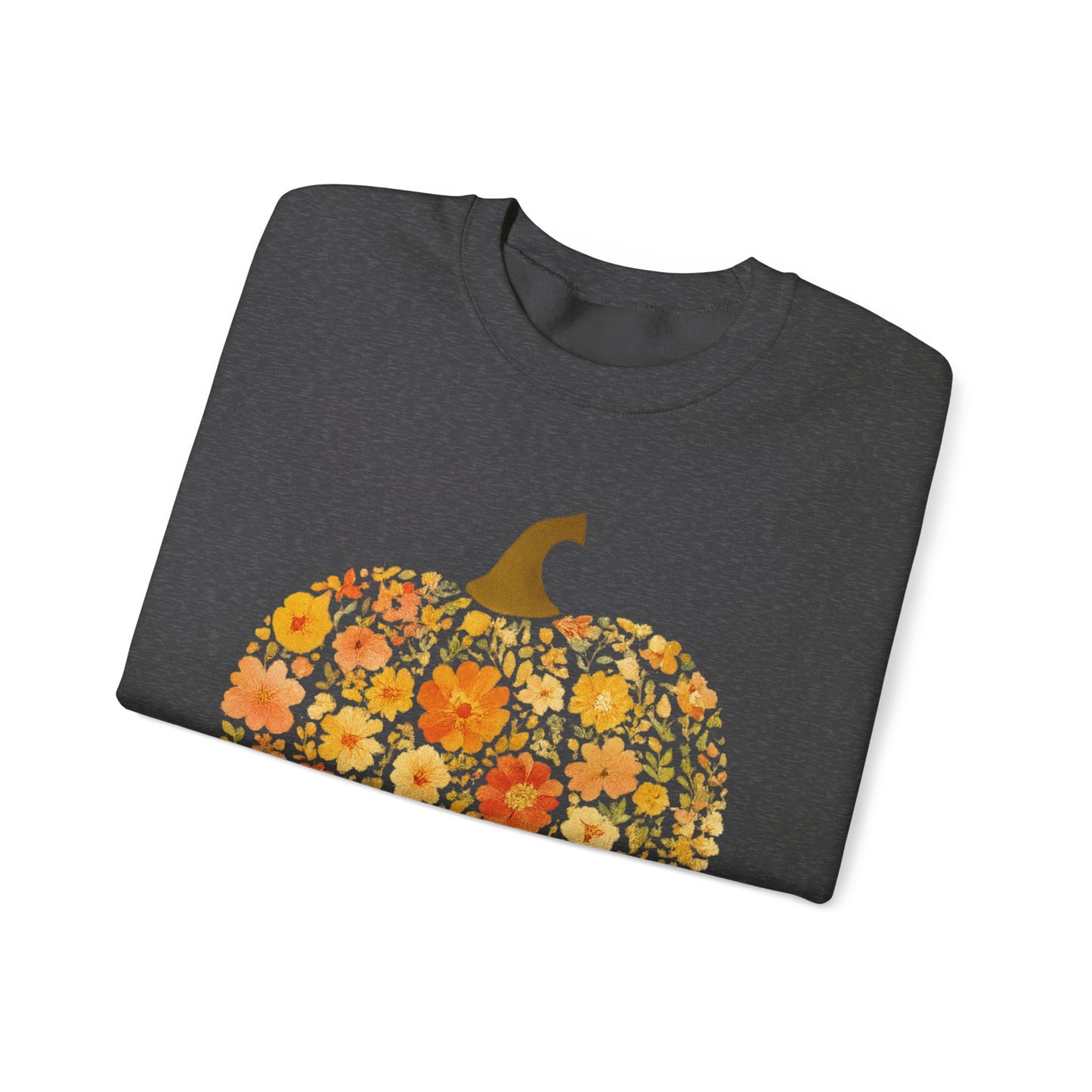Floral Pumpkin Fall Sweatshirt – Cozy Autumn Vibes