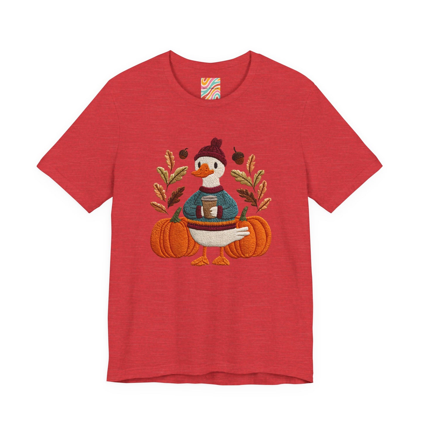 Autumn Goose Graphic Tee | Fall Sweatshirt, Cute Animal Shirt, Thanksgiving Gift, Cozy Apparel, Pumpkin Decor