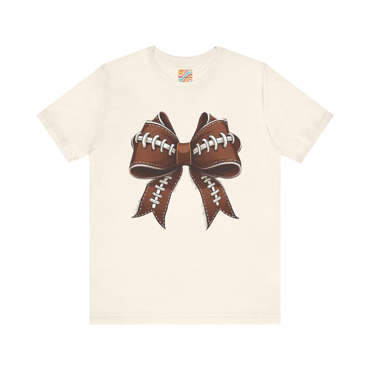 Football Bow Tee, Sports Shirt, Gift for Football Fans