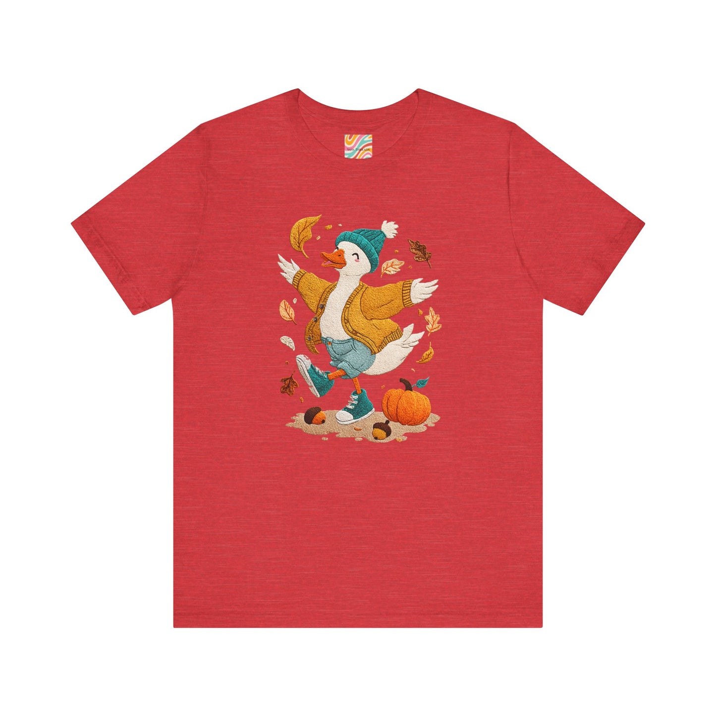 Autumn Goose Graphic Tee, Fall Vibes Shirt, Cozy Casual Wear, Thanksgiving Outfit, Unisex Seasonal Apparel