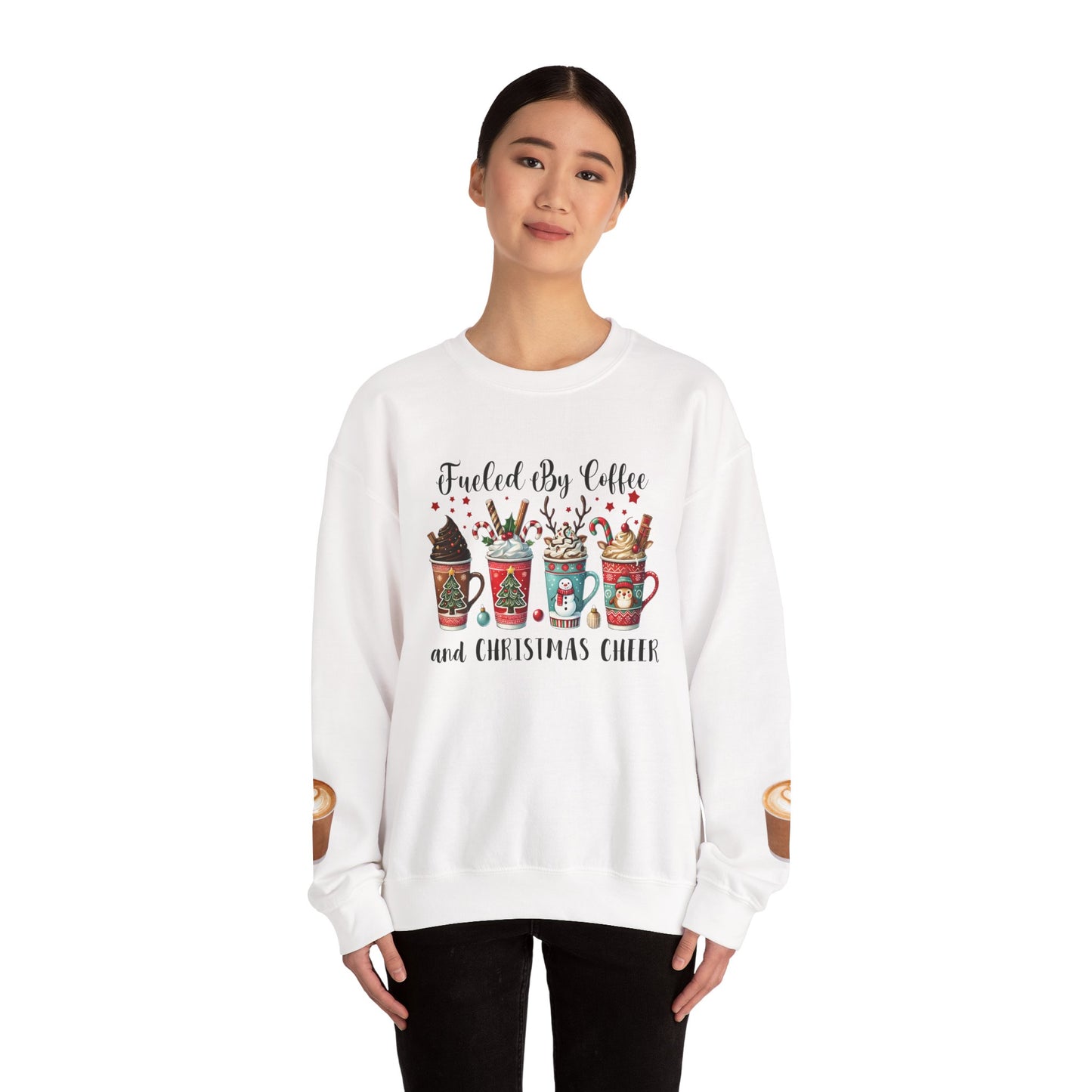 Fueled by Coffee and Christmas Cheer Sweatshirt – Cozy Holiday Coffee Lover Christmas Pullover