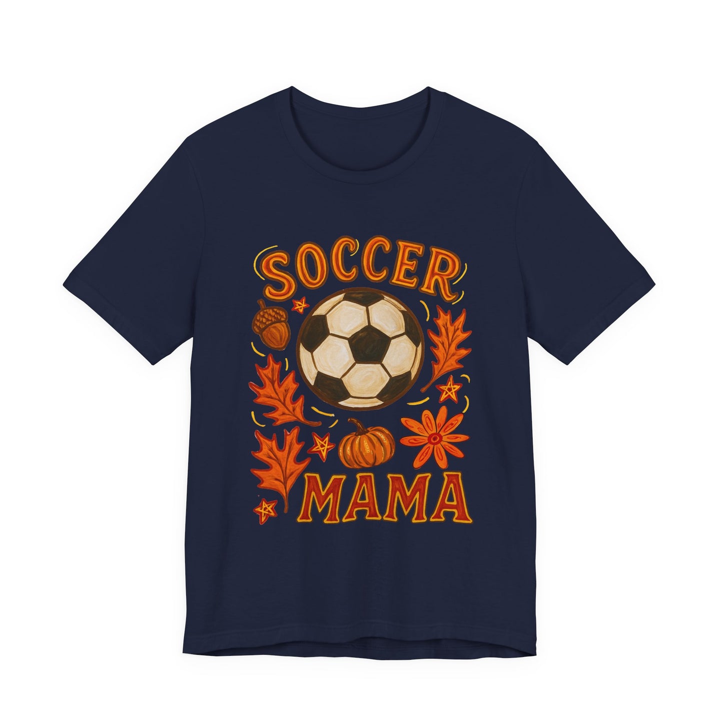 Autumn Soccer Mama Tee - Perfect for Fall Games, Gifts for Soccer Moms