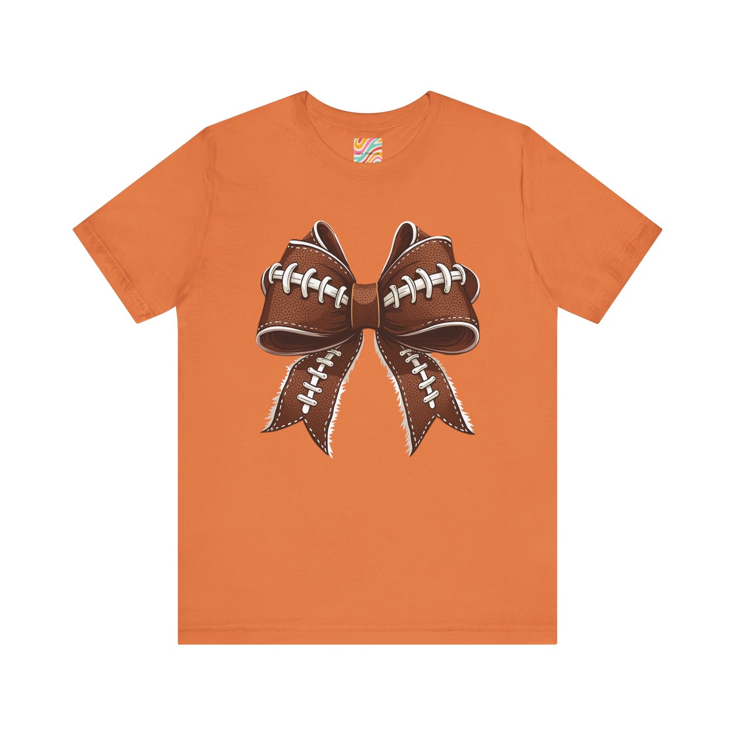 Football Bow Tee, Sports Shirt, Gift for Football Fans