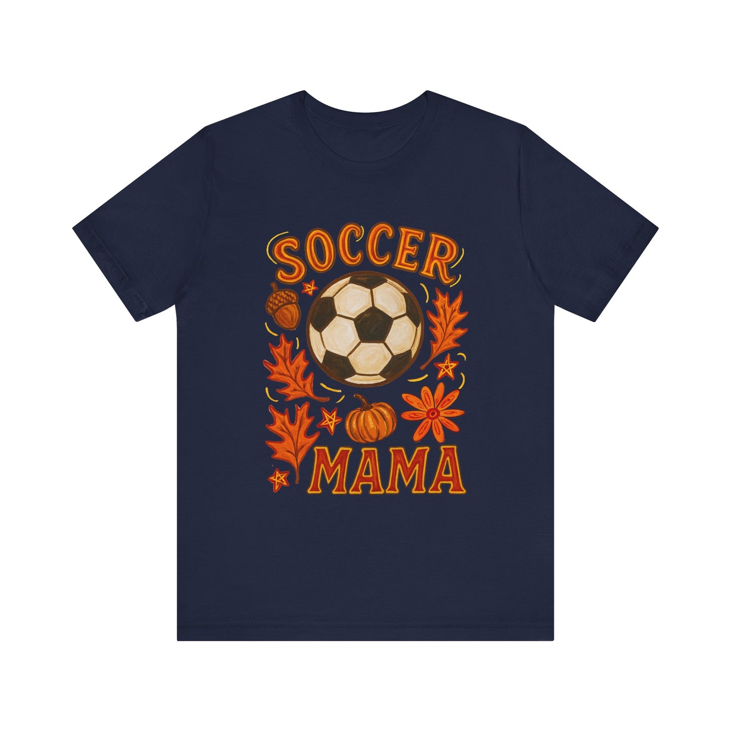 Autumn Soccer Mama Tee - Perfect for Fall Games, Gifts for Soccer Moms