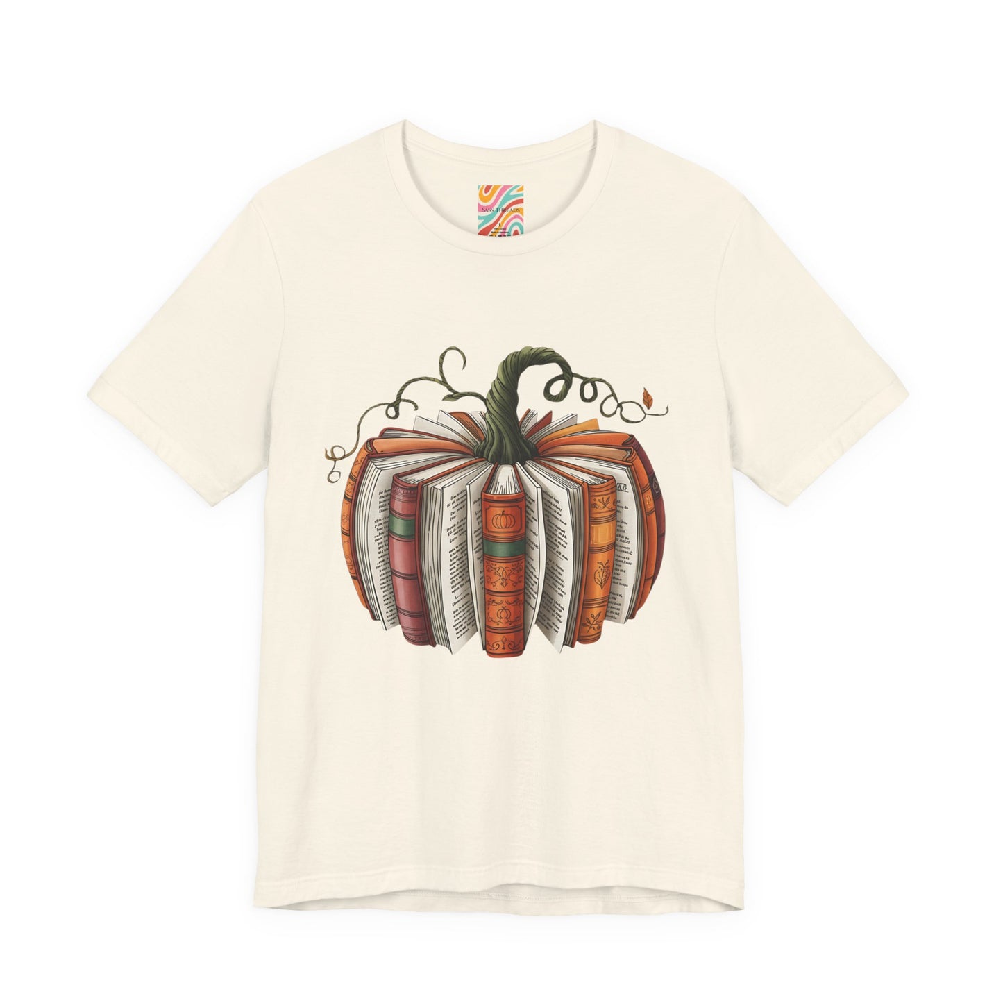 Book Pumpkin Unisex Jersey Short Sleeve Tee