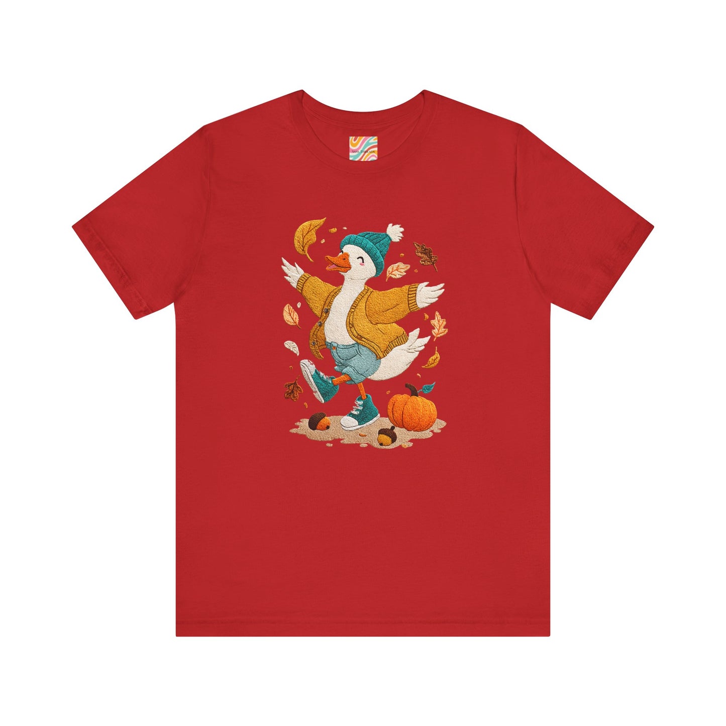 Autumn Goose Graphic Tee, Fall Vibes Shirt, Cozy Casual Wear, Thanksgiving Outfit, Unisex Seasonal Apparel