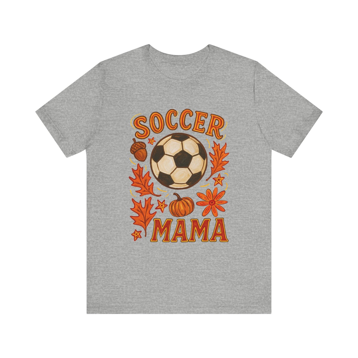 Autumn Soccer Mama Tee - Perfect for Fall Games, Gifts for Soccer Moms