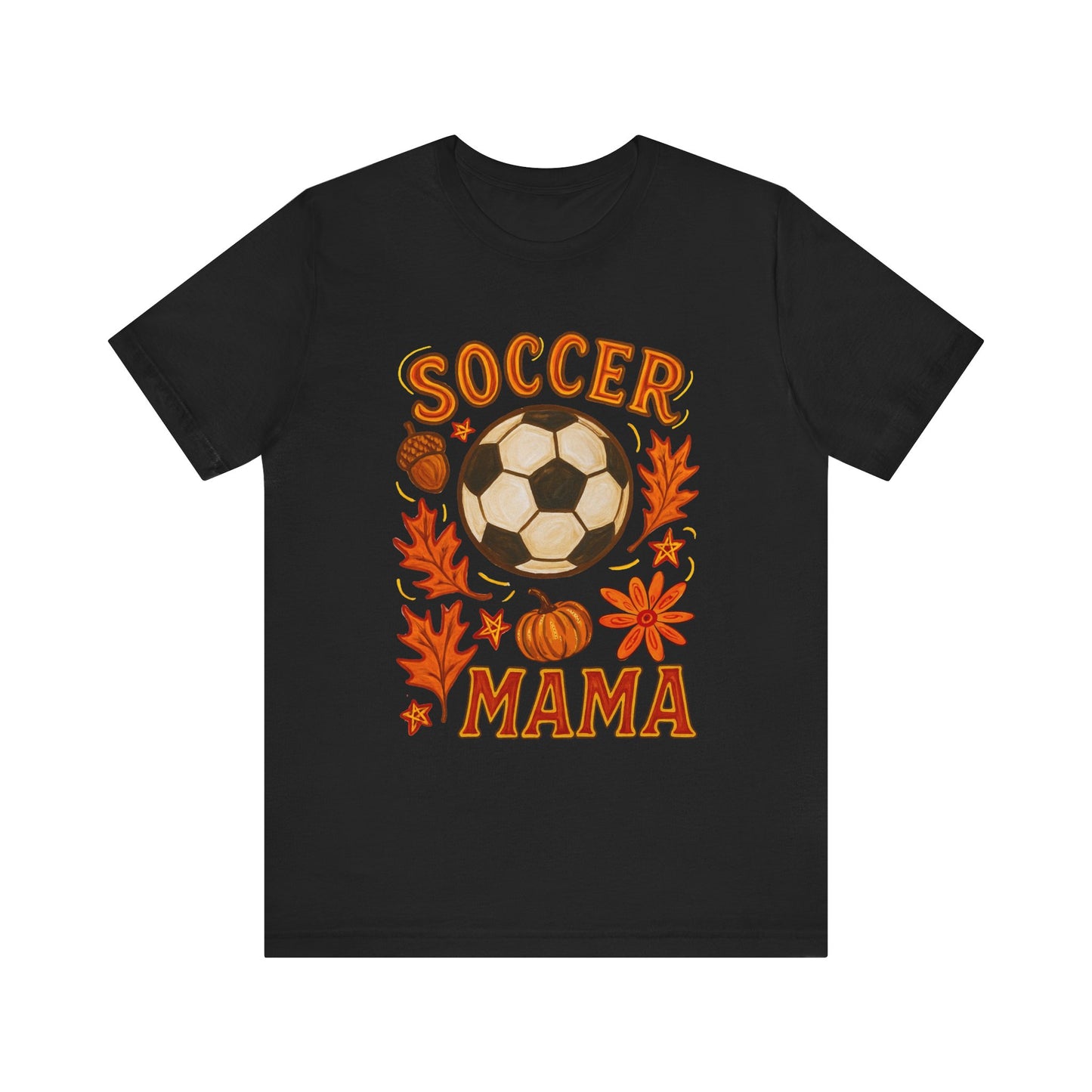 Autumn Soccer Mama Tee - Perfect for Fall Games, Gifts for Soccer Moms
