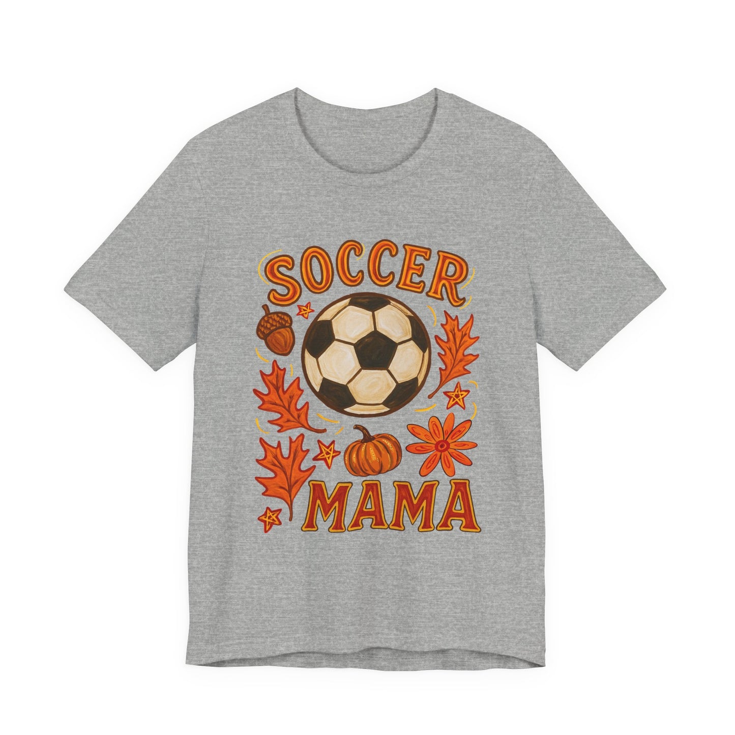 Autumn Soccer Mama Tee - Perfect for Fall Games, Gifts for Soccer Moms