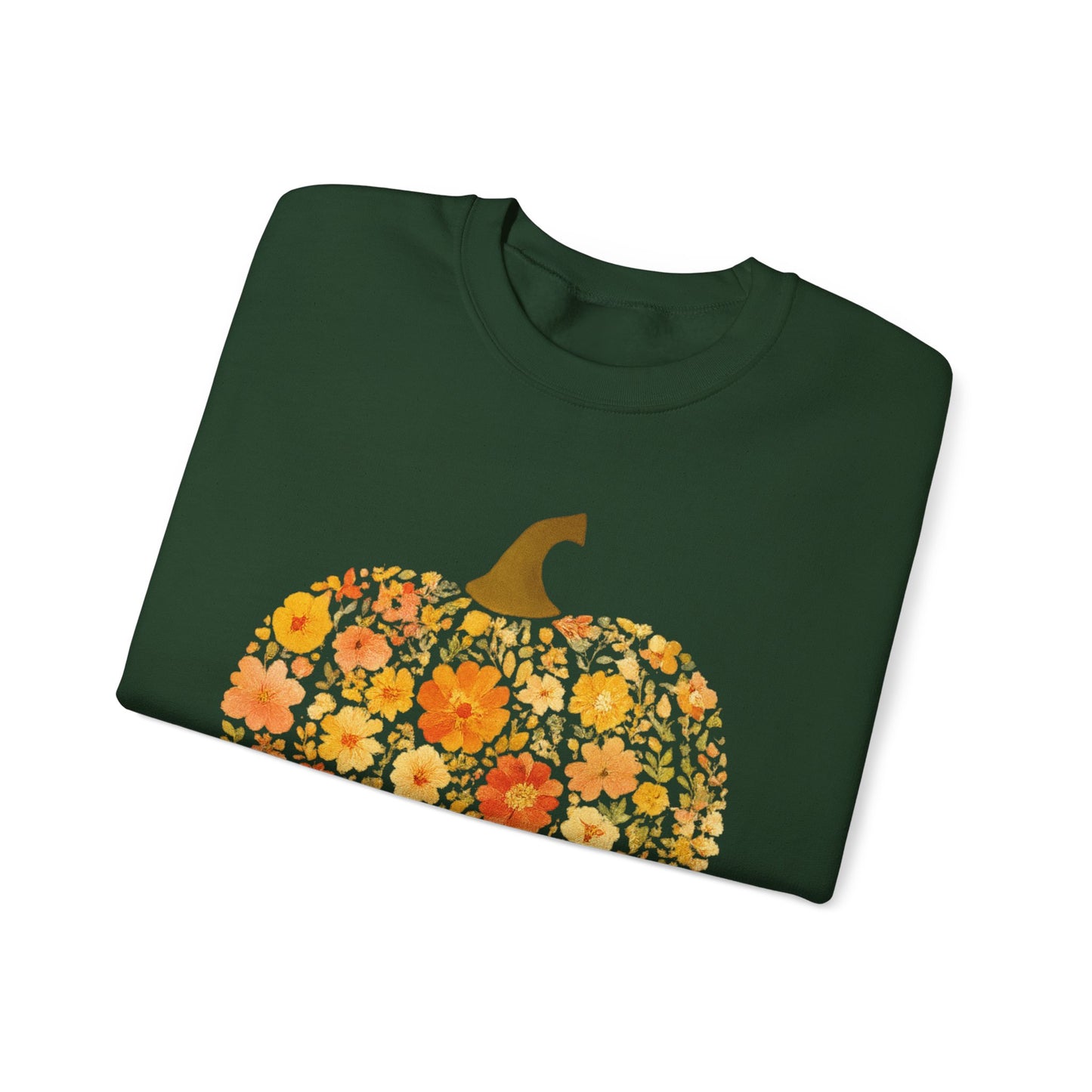 Floral Pumpkin Fall Sweatshirt – Cozy Autumn Vibes