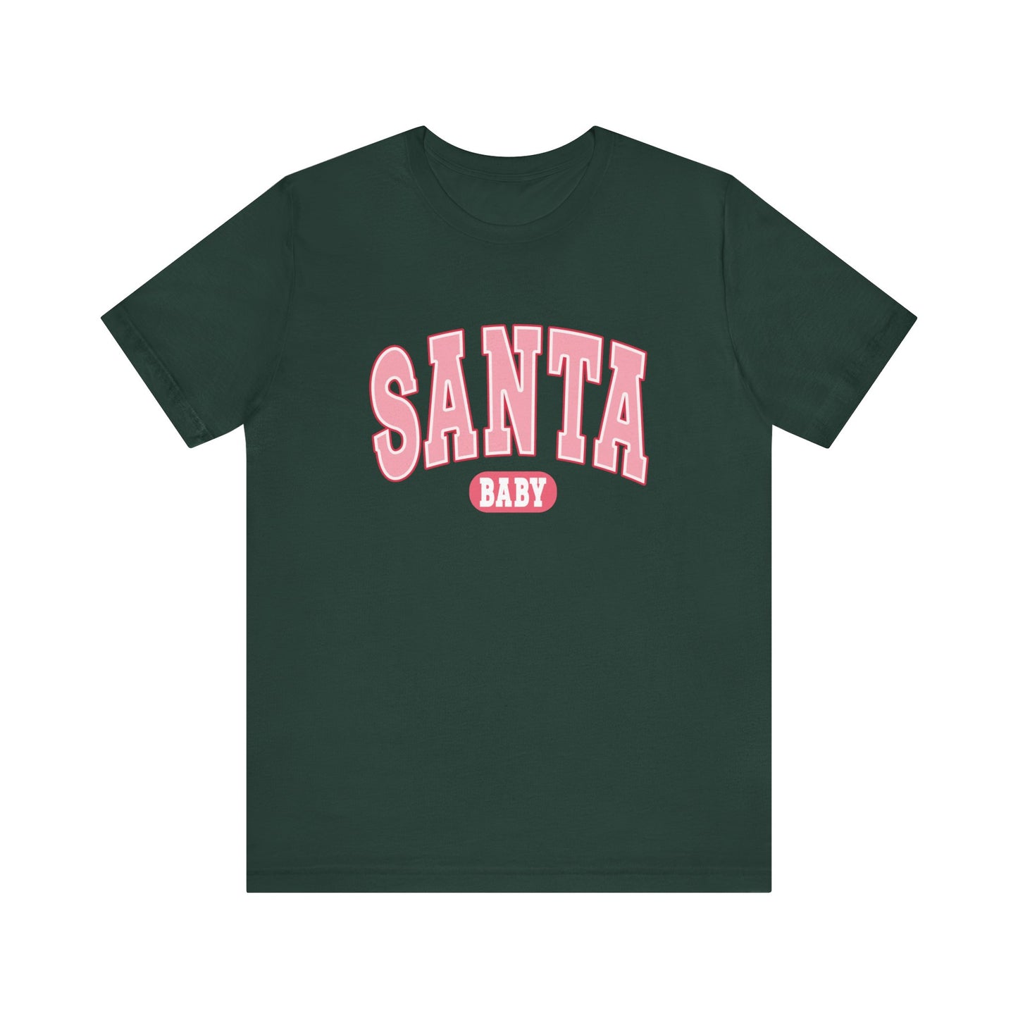 Santa Baby Christmas Tee – Pink Retro Holiday Shirt for Women | Cute & Festive T-Shirt