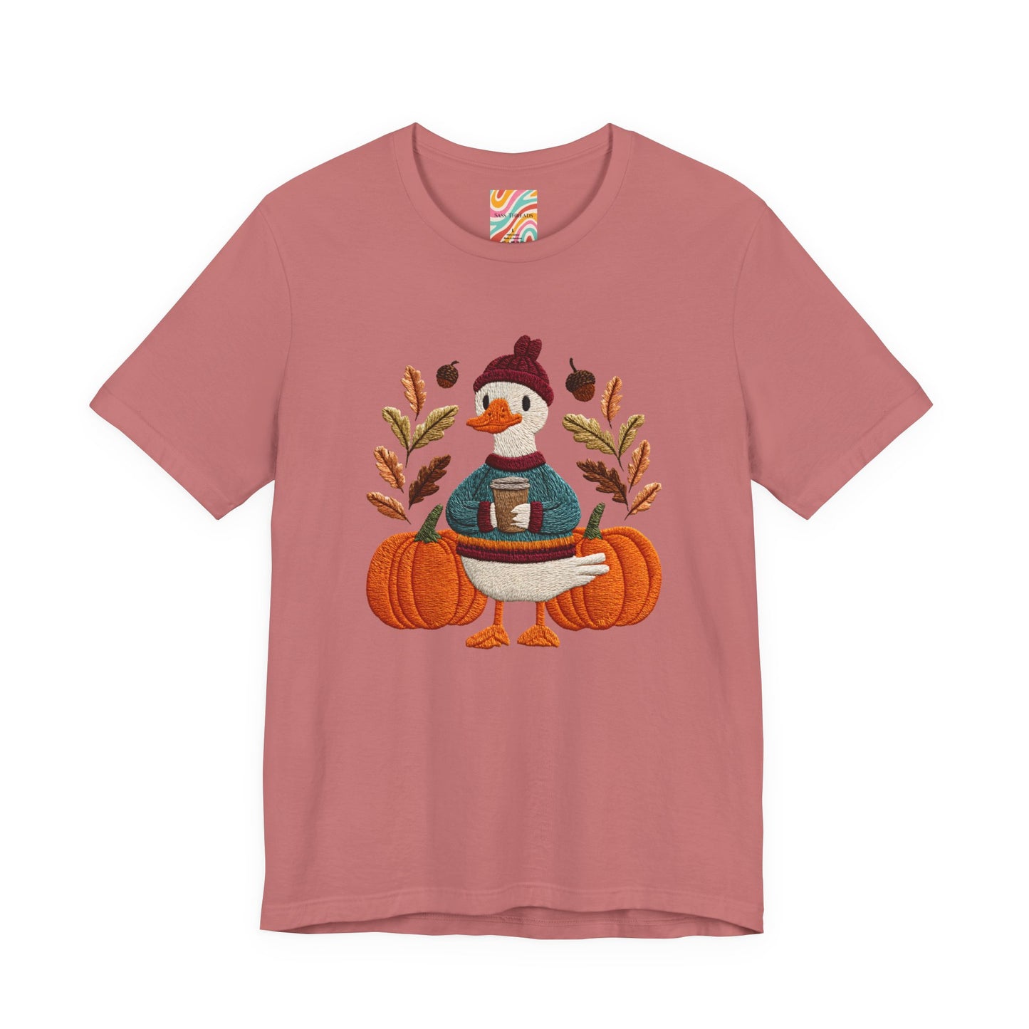 Autumn Goose Graphic Tee | Fall Sweatshirt, Cute Animal Shirt, Thanksgiving Gift, Cozy Apparel, Pumpkin Decor