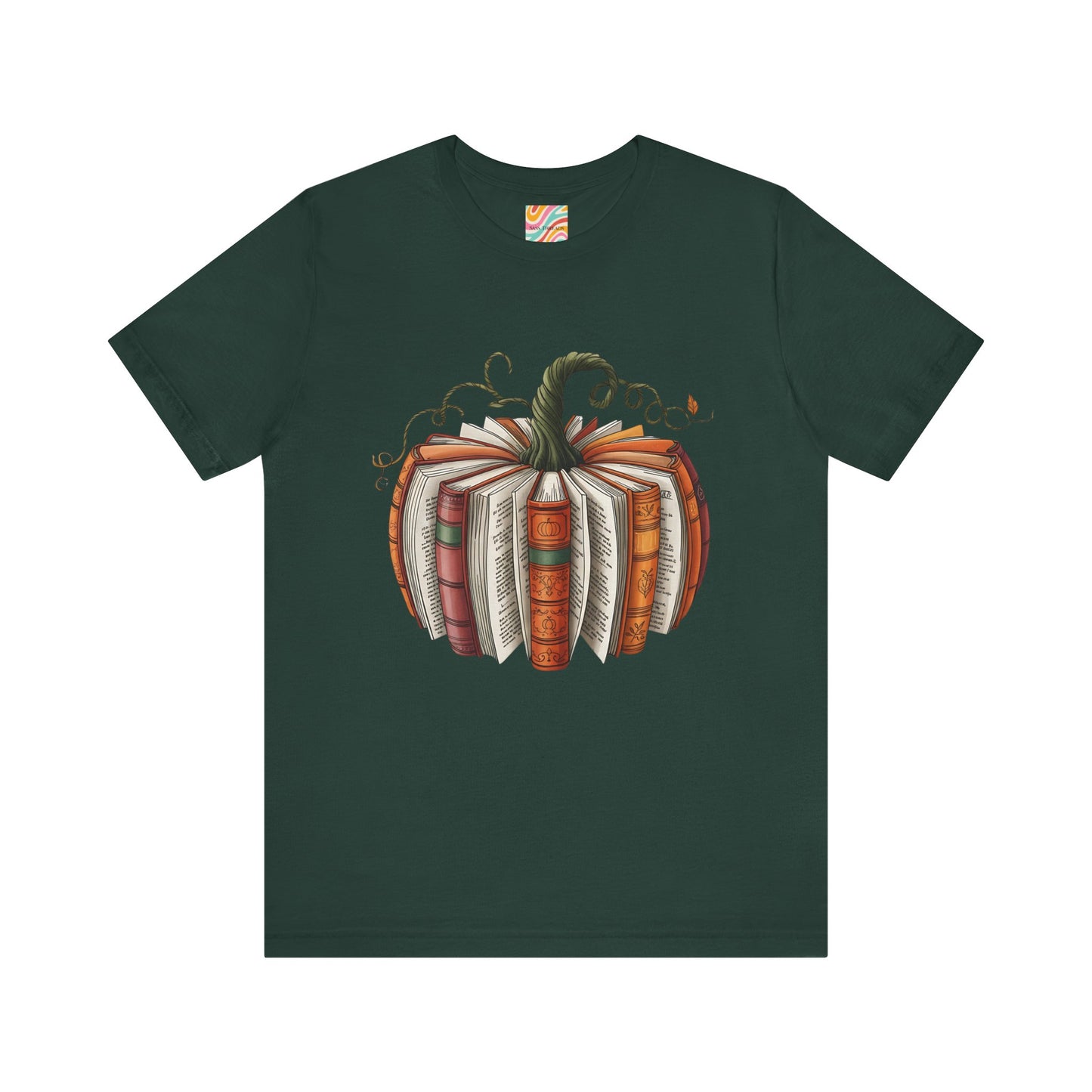 Book Pumpkin Unisex Jersey Short Sleeve Tee
