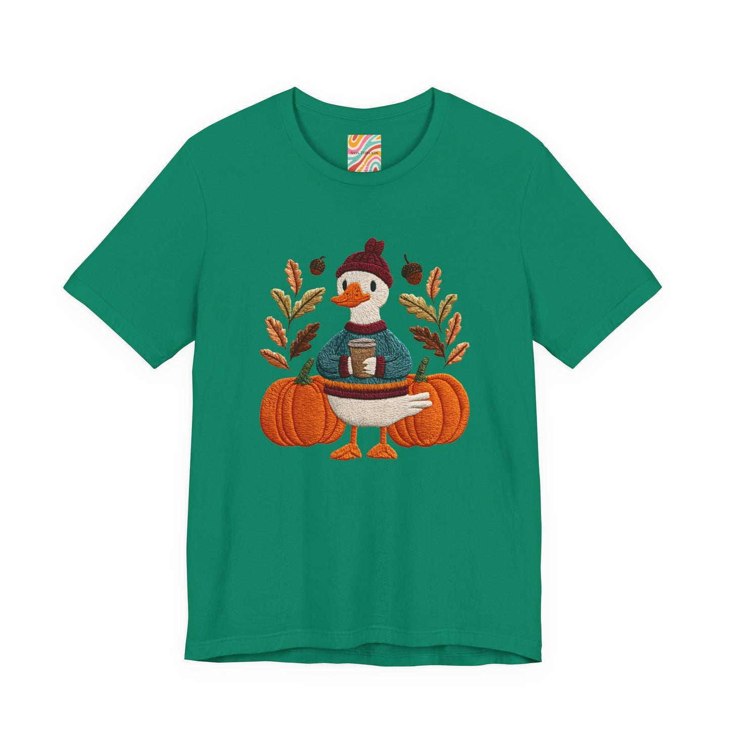 Autumn Goose Graphic Tee | Fall Sweatshirt, Cute Animal Shirt, Thanksgiving Gift, Cozy Apparel, Pumpkin Decor