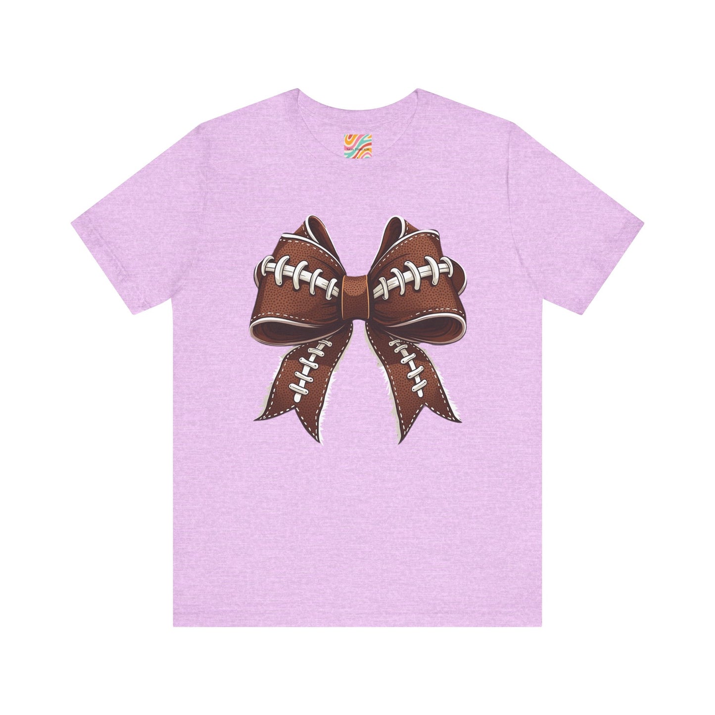 Football Bow Tee, Sports Shirt, Gift for Football Fans