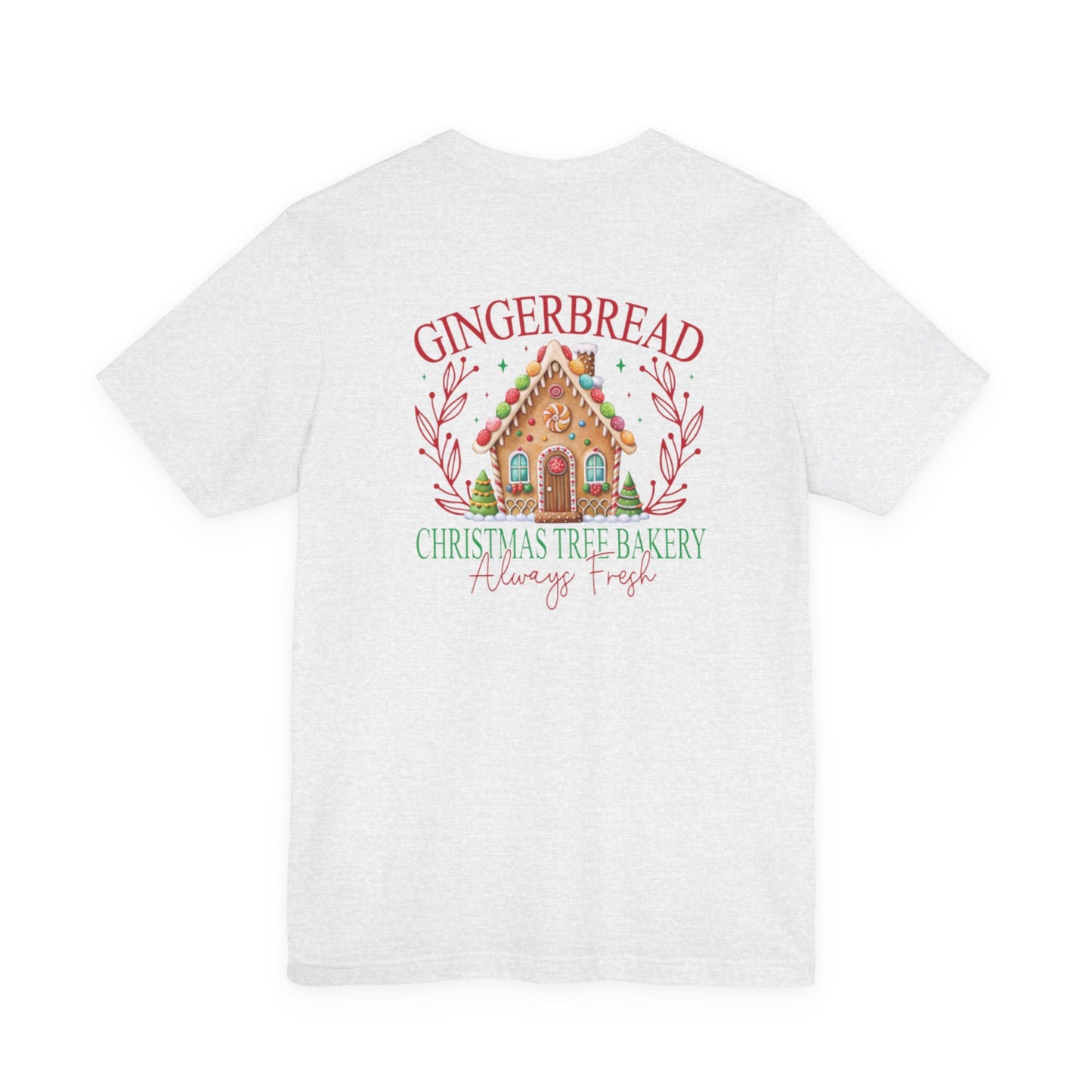 Gingerbread Christmas Tree Bakery Tee – Always Fresh!
