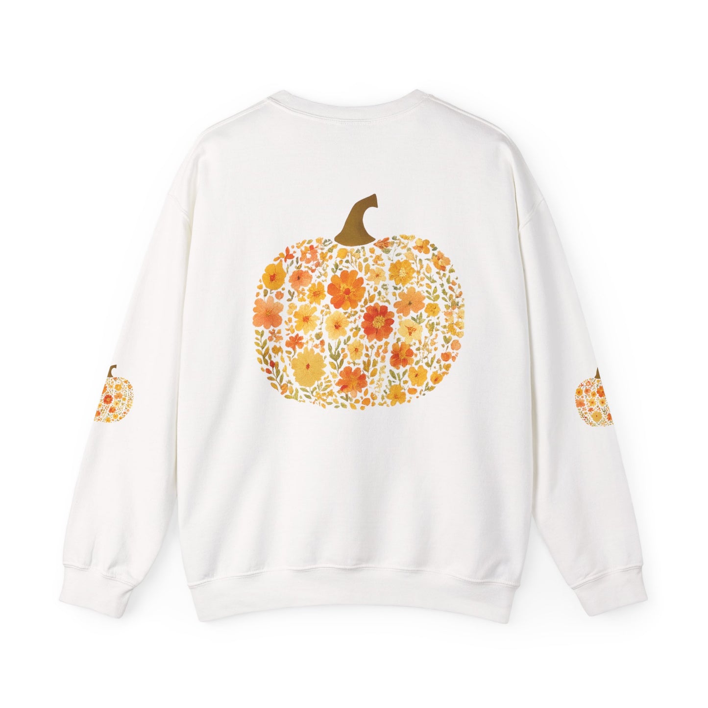 Floral Pumpkin Fall Sweatshirt – Cozy Autumn Vibes