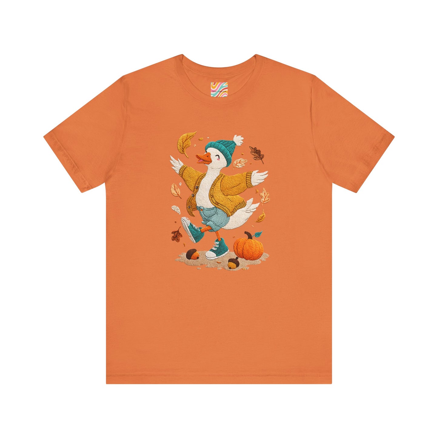 Autumn Goose Graphic Tee, Fall Vibes Shirt, Cozy Casual Wear, Thanksgiving Outfit, Unisex Seasonal Apparel