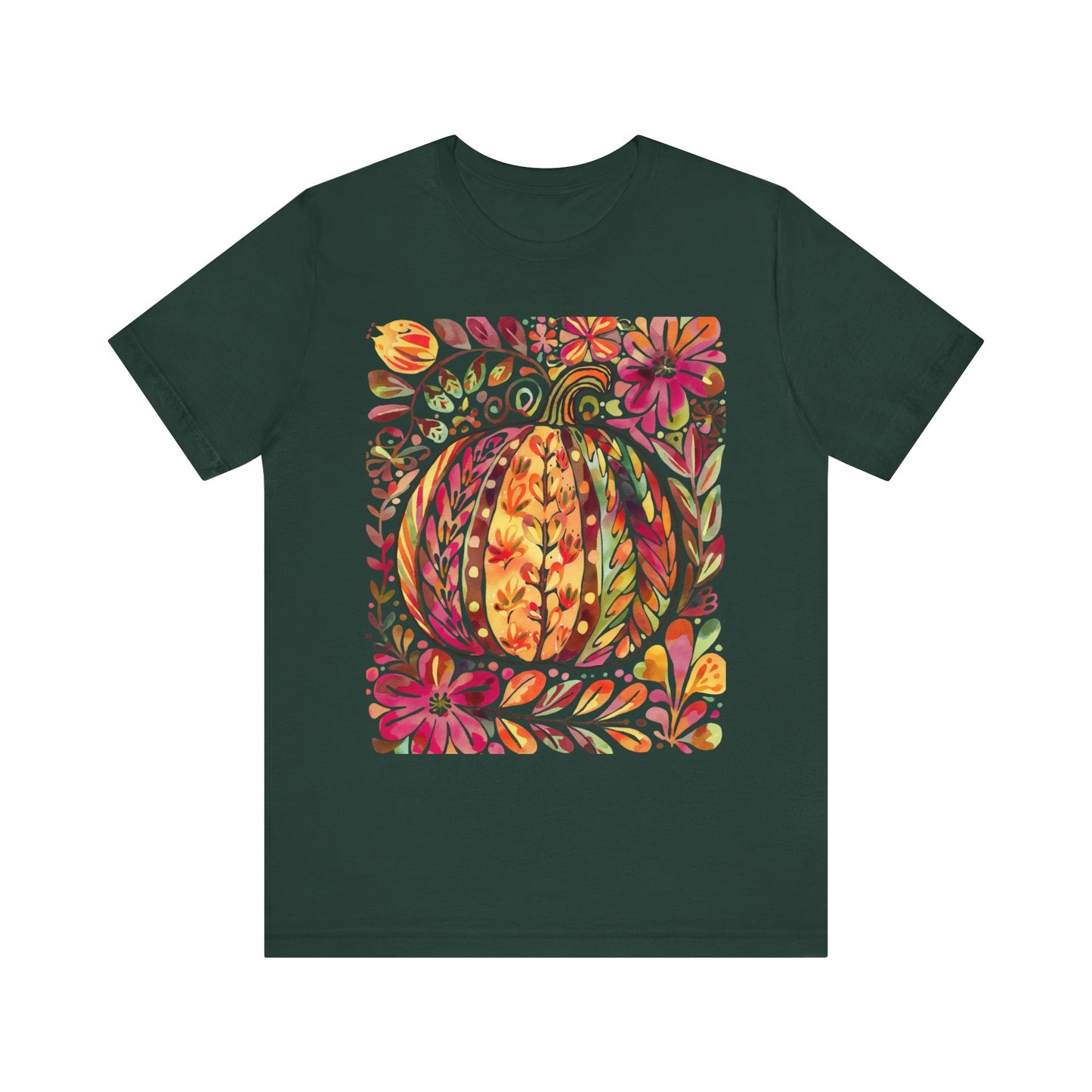 Autumn Pumpkin Graphic Tee, Fall T-Shirt, Halloween Apparel, Thanksgiving Gift