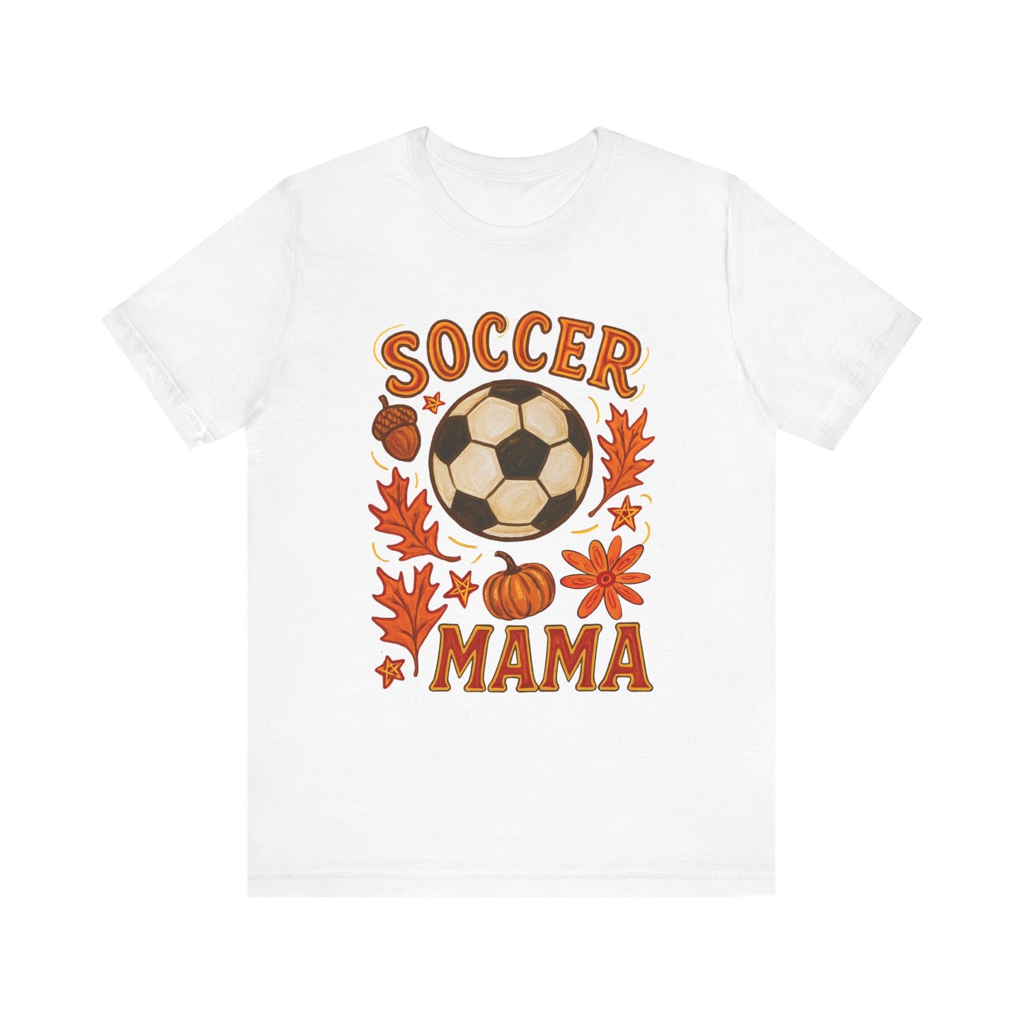 Autumn Soccer Mama Tee - Perfect for Fall Games, Gifts for Soccer Moms