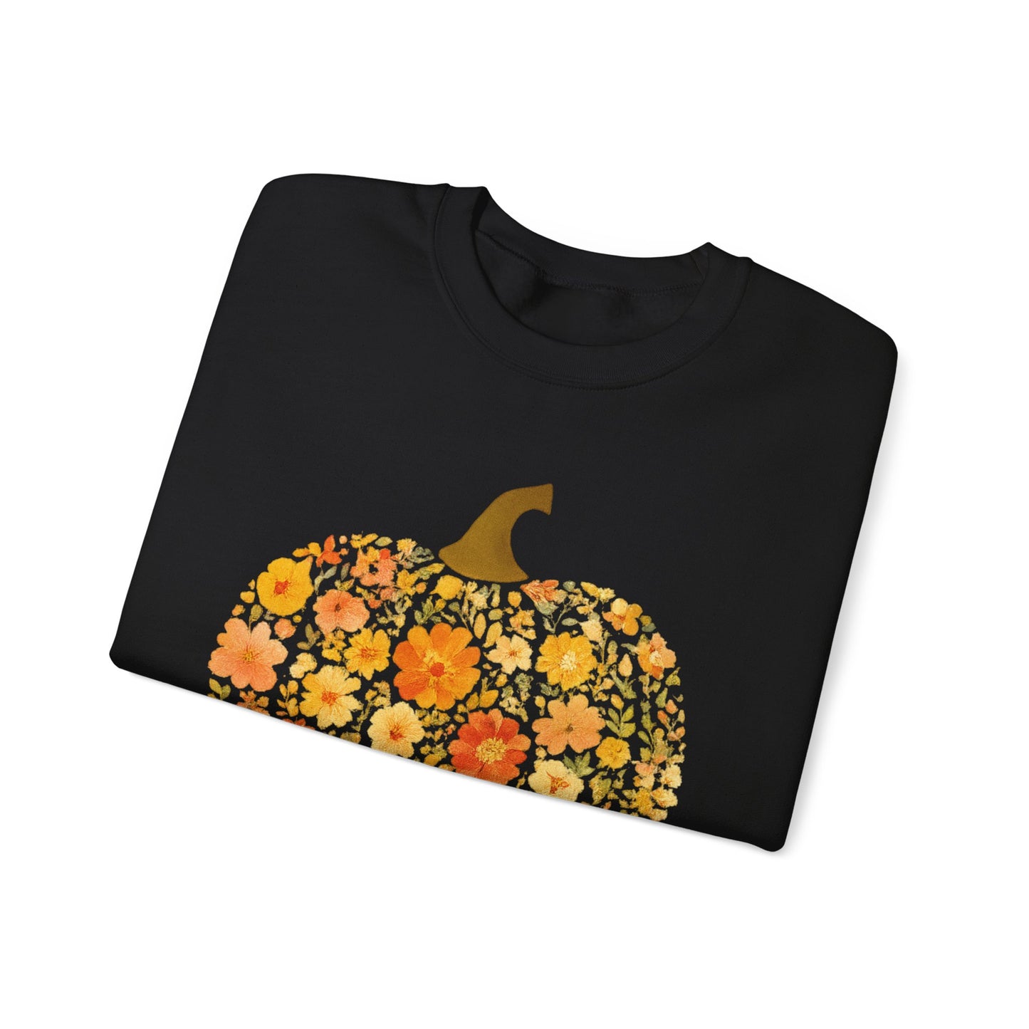 Floral Pumpkin Fall Sweatshirt – Cozy Autumn Vibes