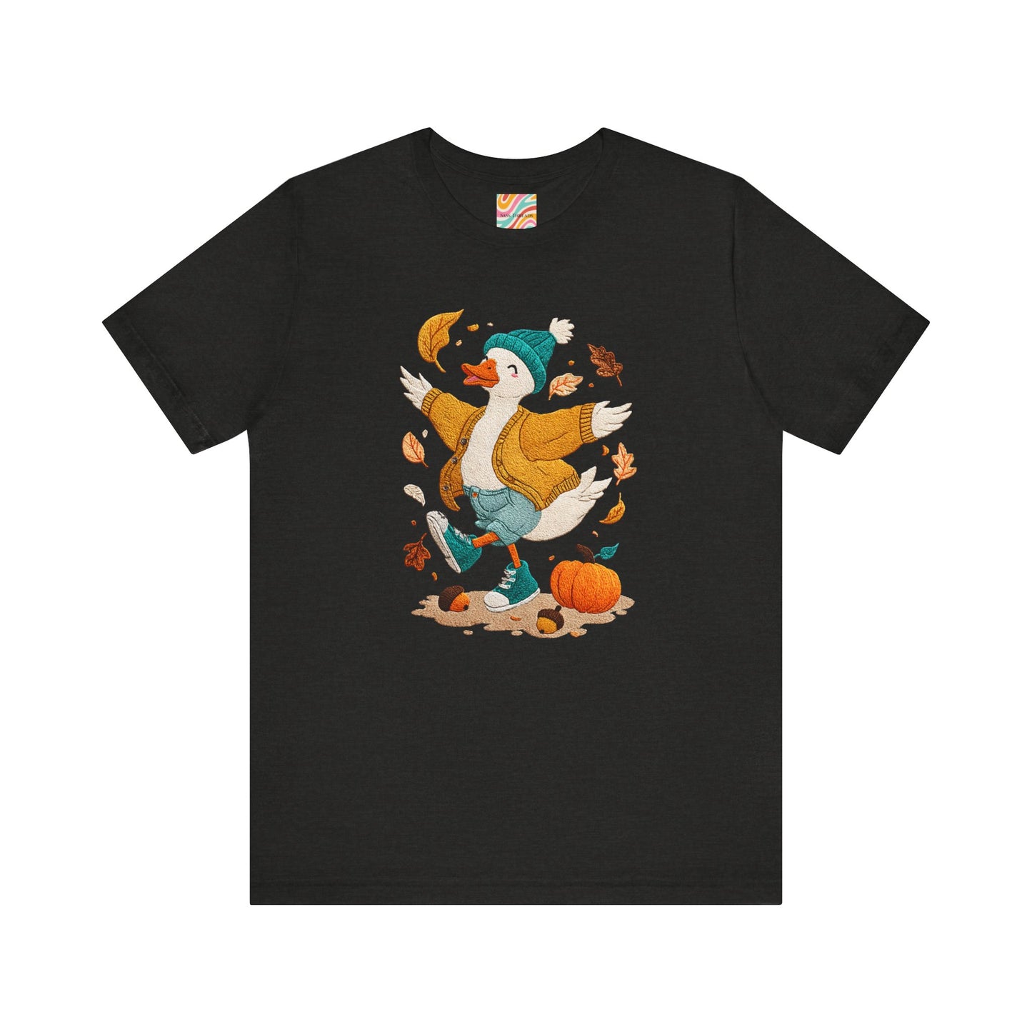 Autumn Goose Graphic Tee, Fall Vibes Shirt, Cozy Casual Wear, Thanksgiving Outfit, Unisex Seasonal Apparel