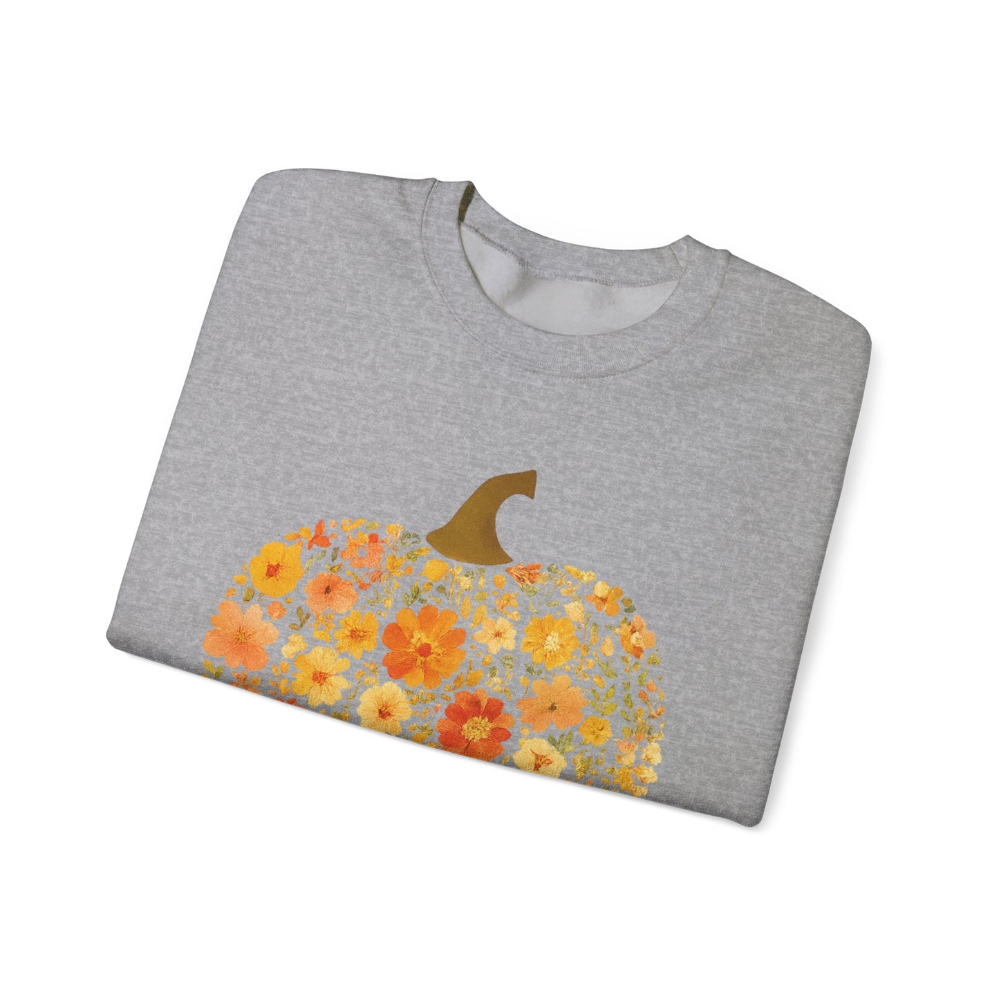 Floral Pumpkin Fall Sweatshirt – Cozy Autumn Vibes