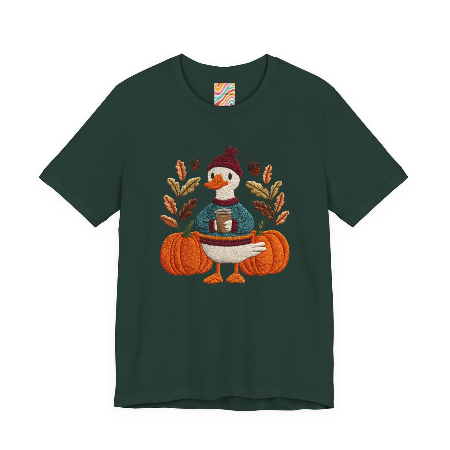 Autumn Goose Graphic Tee | Fall Sweatshirt, Cute Animal Shirt, Thanksgiving Gift, Cozy Apparel, Pumpkin Decor