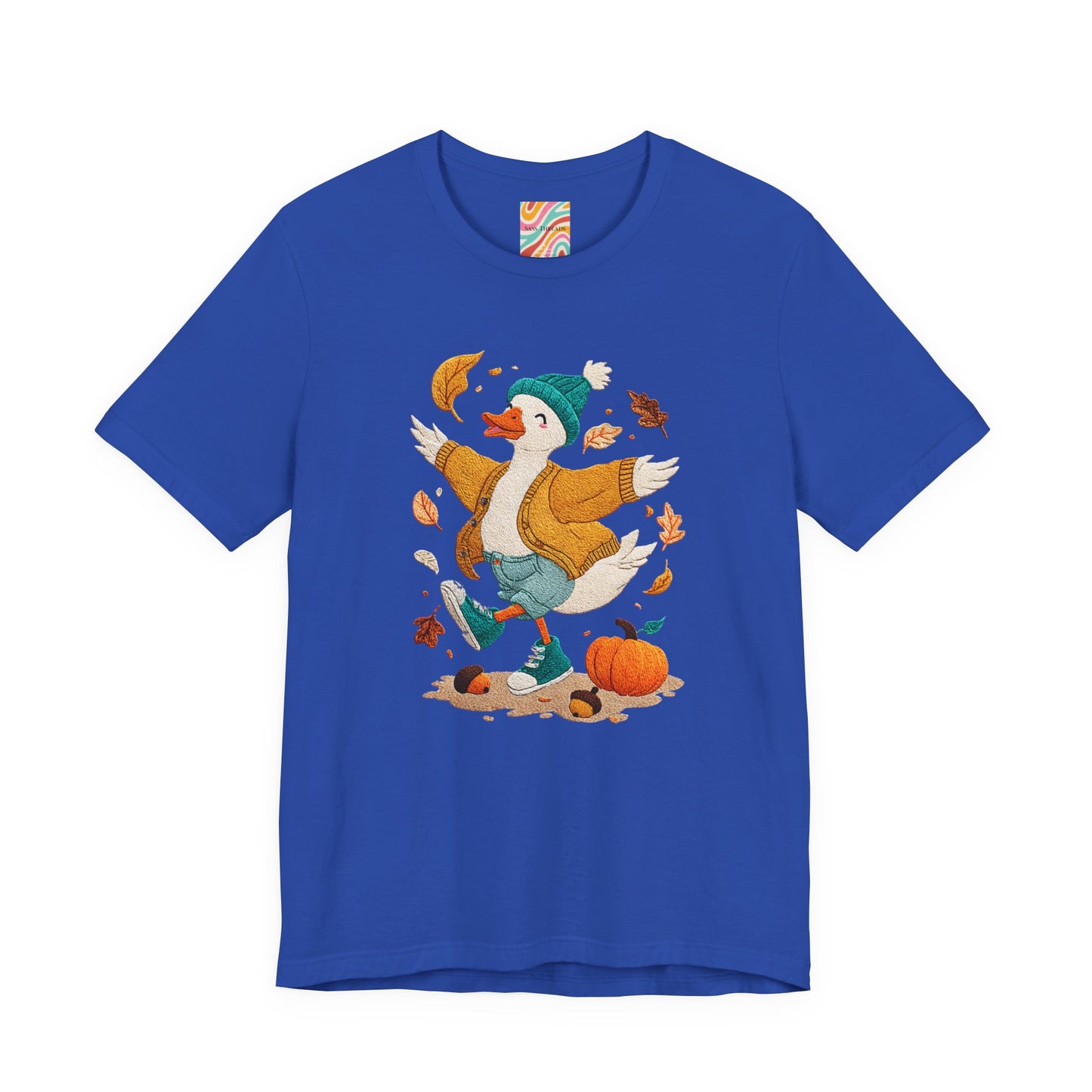 Autumn Goose Graphic Tee, Fall Vibes Shirt, Cozy Casual Wear, Thanksgiving Outfit, Unisex Seasonal Apparel