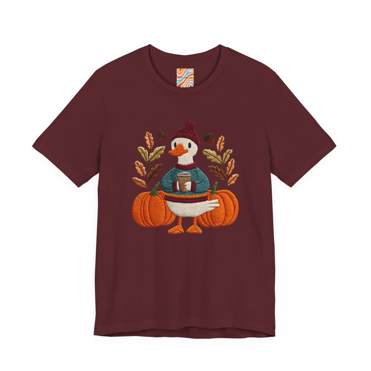 Autumn Goose Graphic Tee | Fall Sweatshirt, Cute Animal Shirt, Thanksgiving Gift, Cozy Apparel, Pumpkin Decor