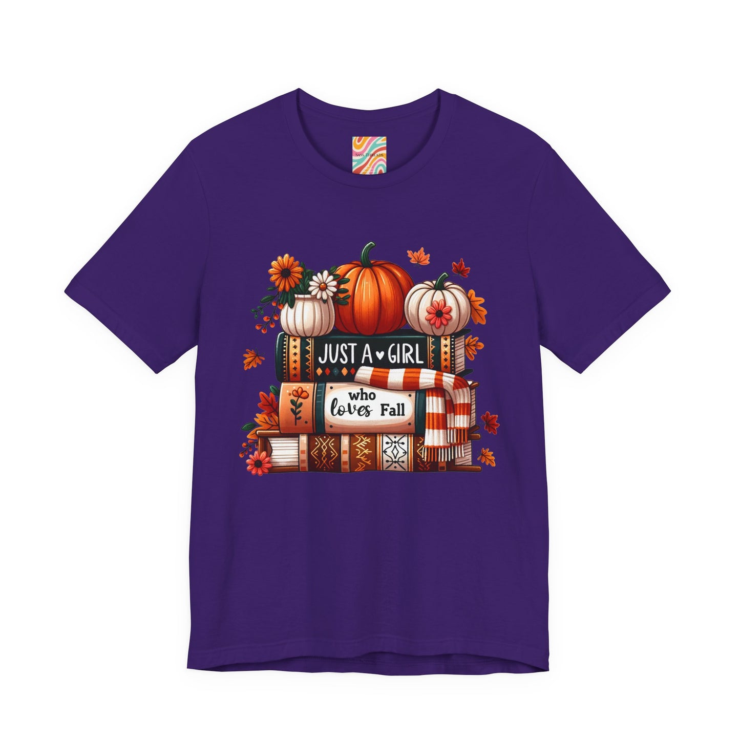 Fall Lover Tee, Autumn T-Shirt, Just a Girl Who Loves books