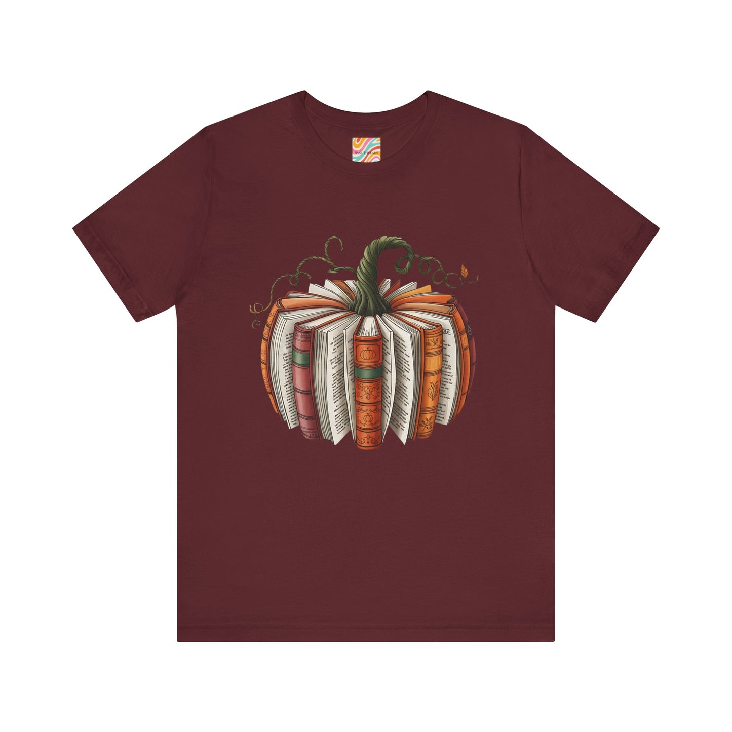 Book Pumpkin Unisex Jersey Short Sleeve Tee