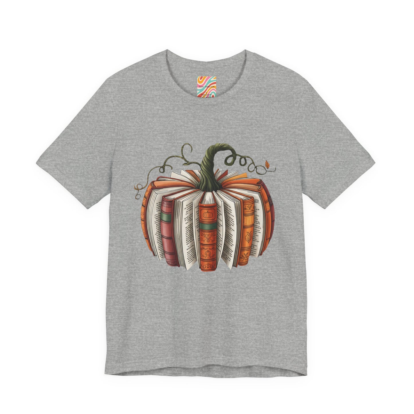 Book Pumpkin Unisex Jersey Short Sleeve Tee