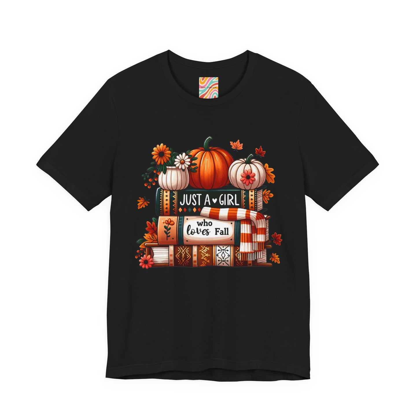Fall Lover Tee, Autumn T-Shirt, Just a Girl Who Loves books