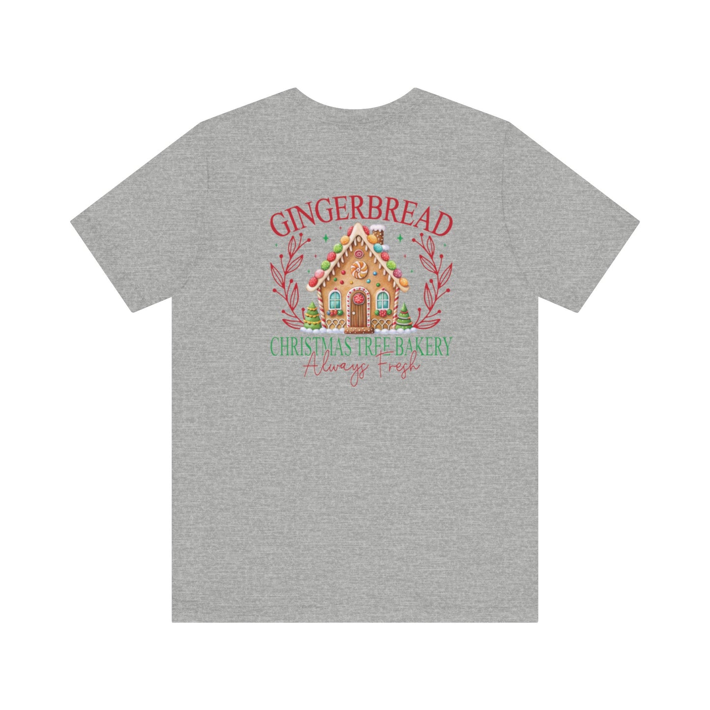 Gingerbread Christmas Tree Bakery Tee – Always Fresh!