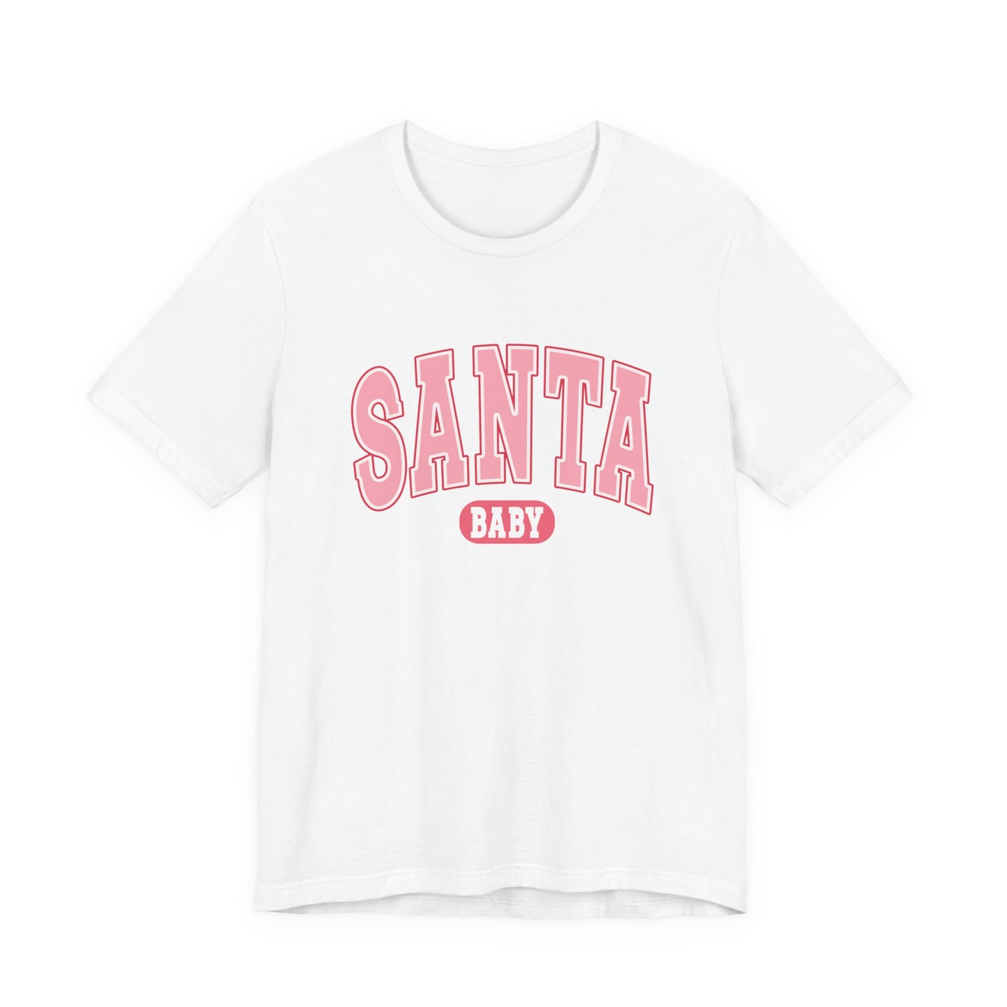 Santa Baby Christmas Tee – Pink Retro Holiday Shirt for Women | Cute & Festive T-Shirt