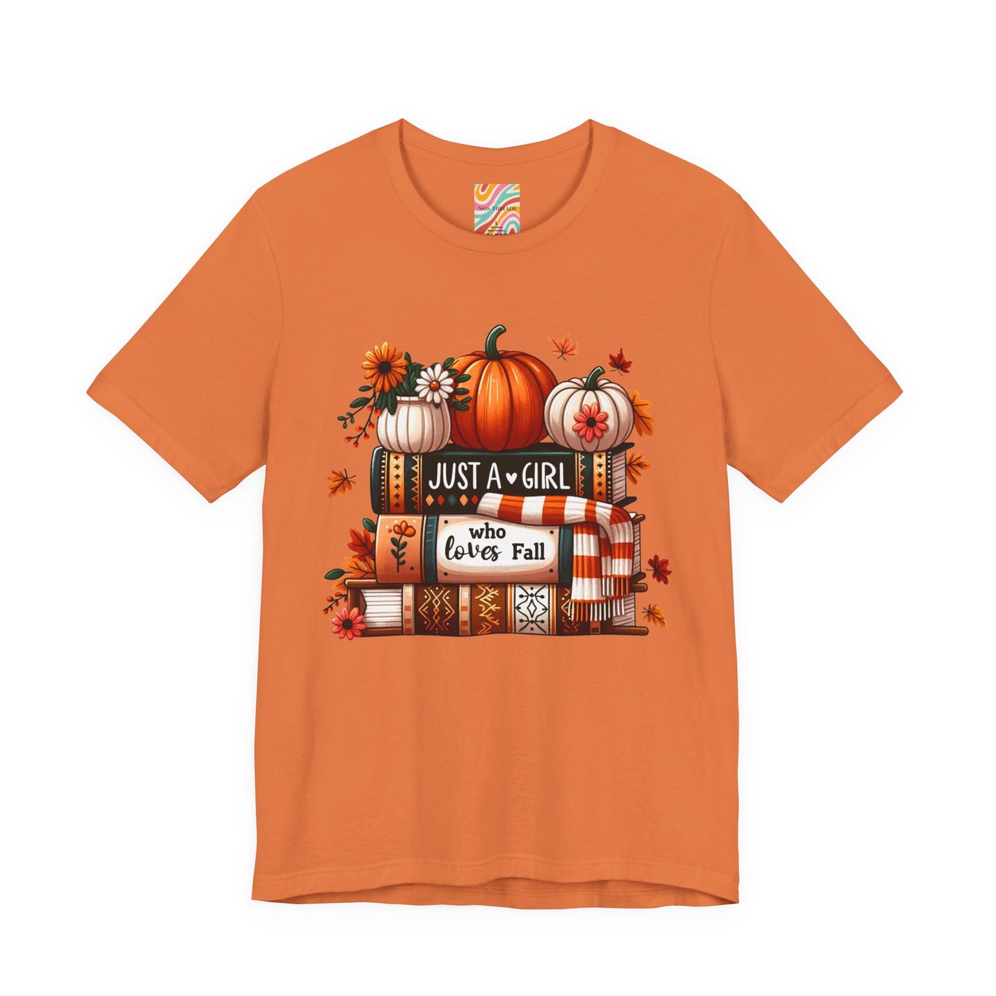 Fall Lover Tee, Autumn T-Shirt, Just a Girl Who Loves books