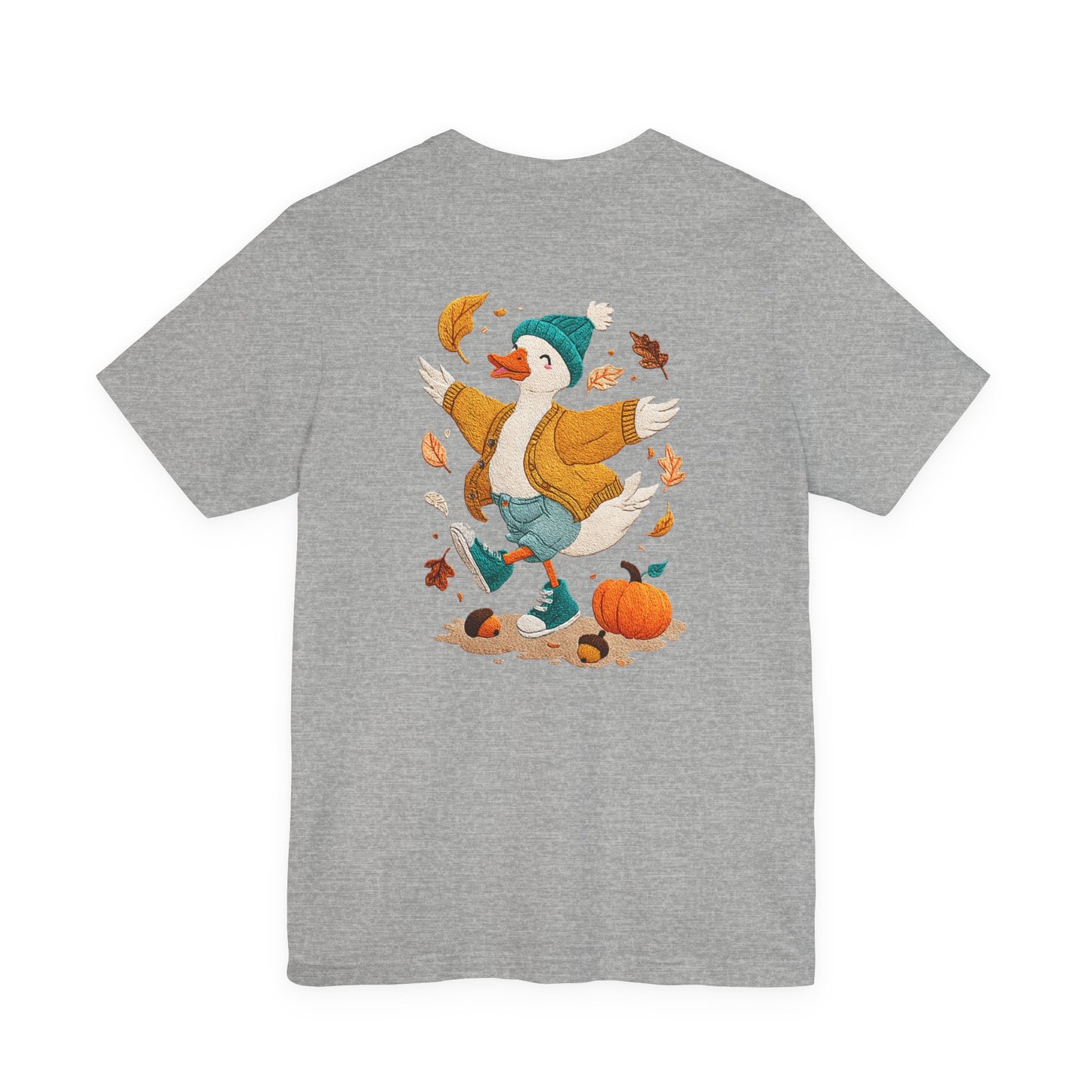 Autumn Goose Graphic Tee, Fall Vibes Shirt, Cozy Casual Wear, Thanksgiving Outfit, Unisex Seasonal Apparel