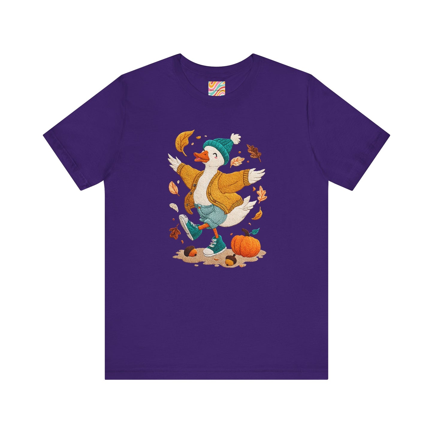 Autumn Goose Graphic Tee, Fall Vibes Shirt, Cozy Casual Wear, Thanksgiving Outfit, Unisex Seasonal Apparel