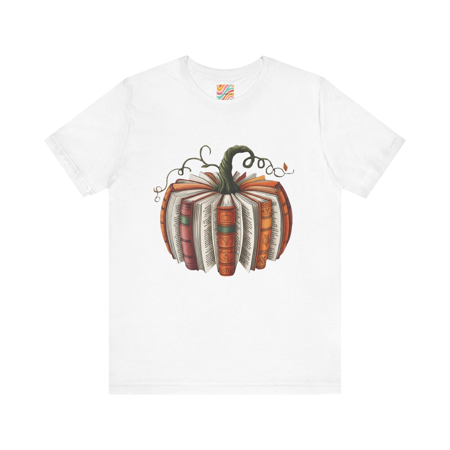 Book Pumpkin Unisex Jersey Short Sleeve Tee
