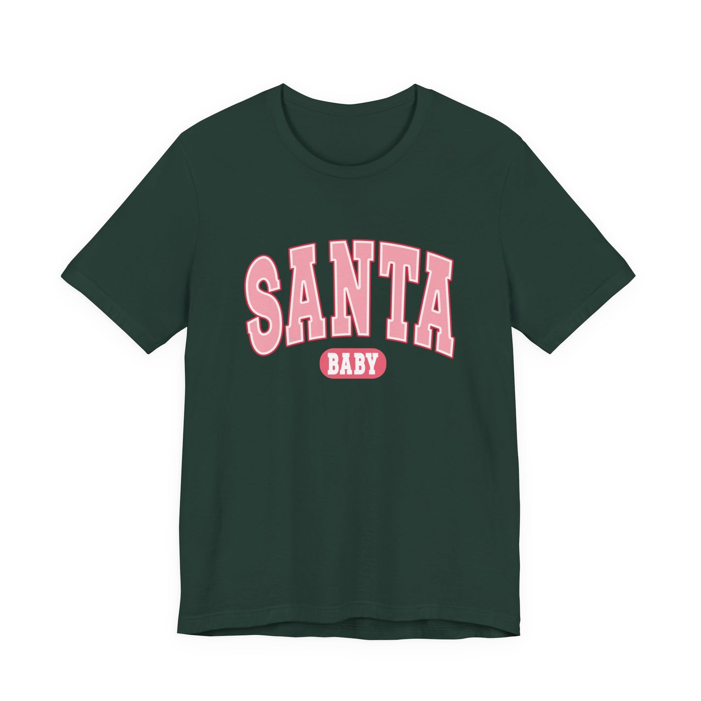 Santa Baby Christmas Tee – Pink Retro Holiday Shirt for Women | Cute & Festive T-Shirt