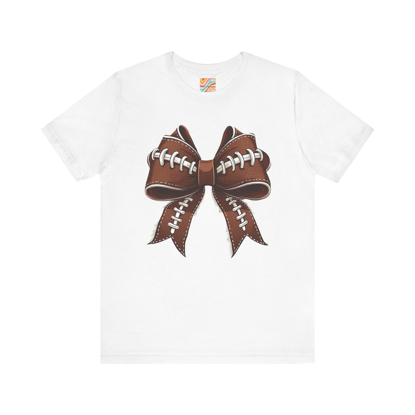 Football Bow Tee, Sports Shirt, Gift for Football Fans