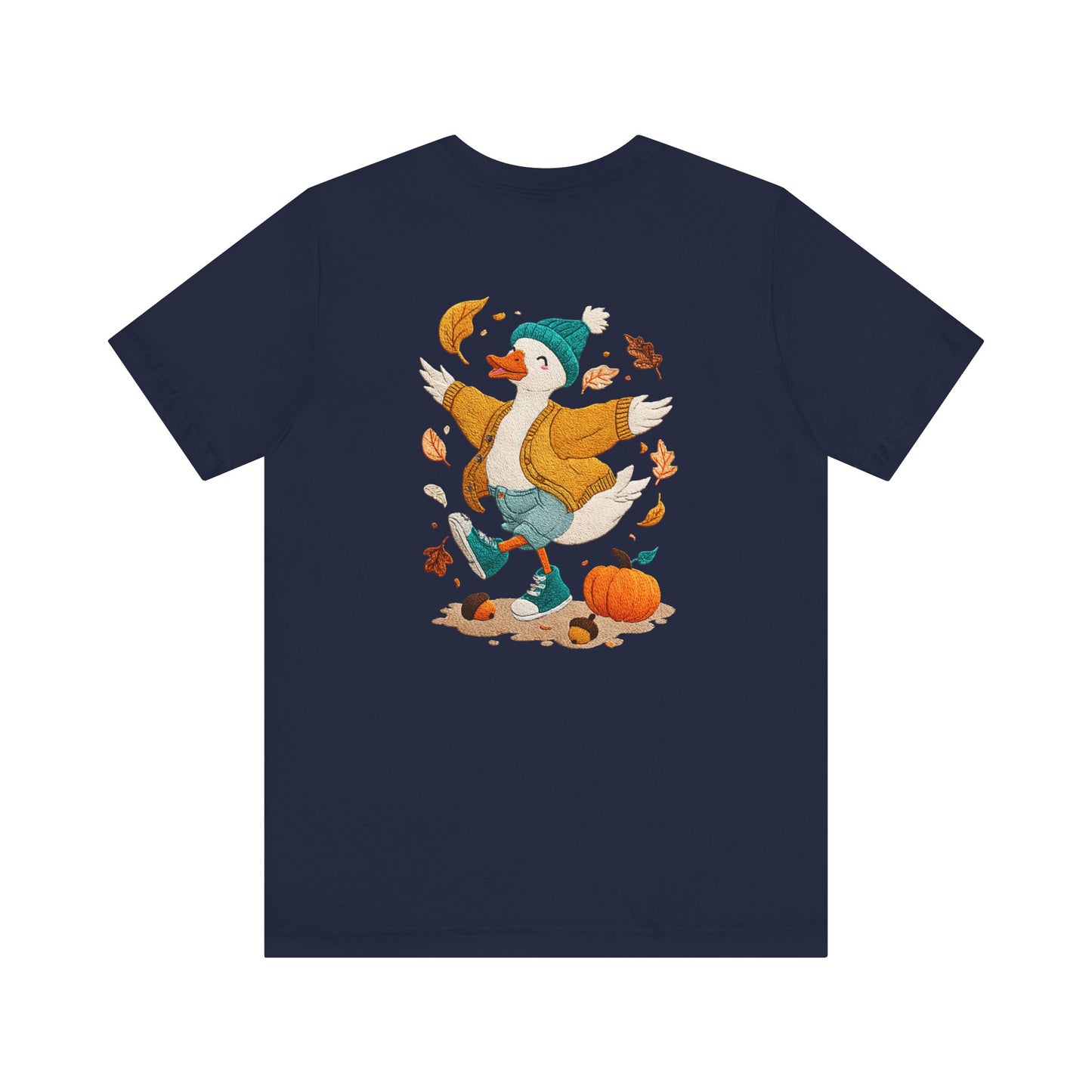 Autumn Goose Graphic Tee, Fall Vibes Shirt, Cozy Casual Wear, Thanksgiving Outfit, Unisex Seasonal Apparel
