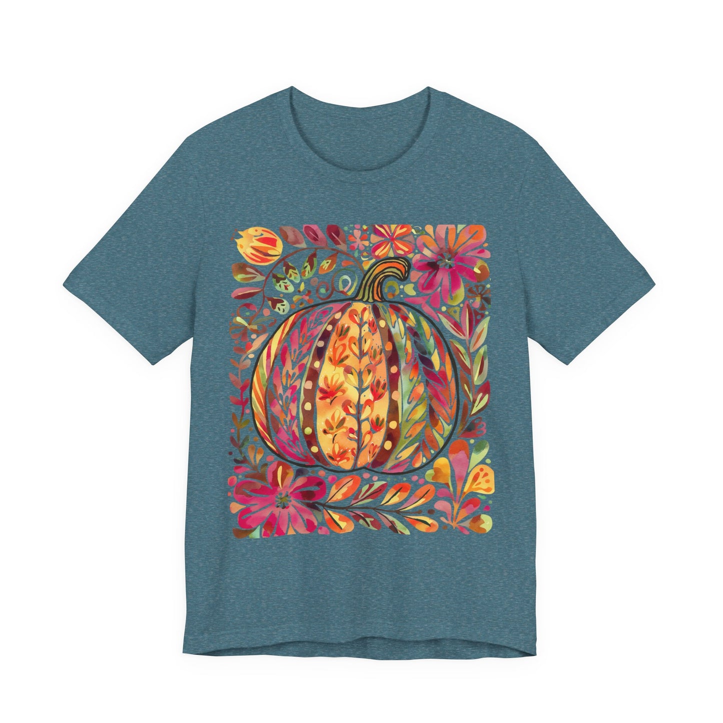 Autumn Pumpkin Graphic Tee, Fall T-Shirt, Halloween Apparel, Thanksgiving Gift