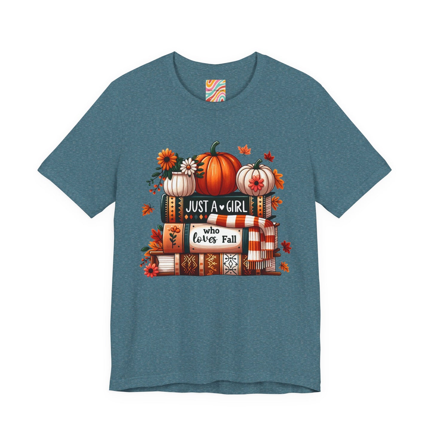 Fall Lover Tee, Autumn T-Shirt, Just a Girl Who Loves books