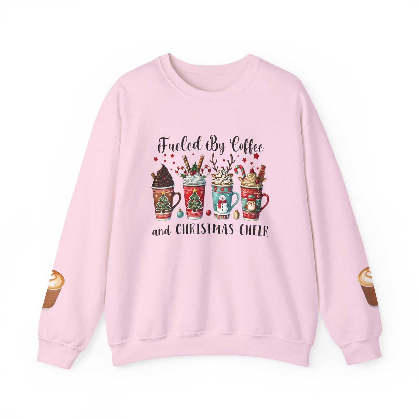 Fueled by Coffee and Christmas Cheer Sweatshirt – Cozy Holiday Coffee Lover Christmas Pullover