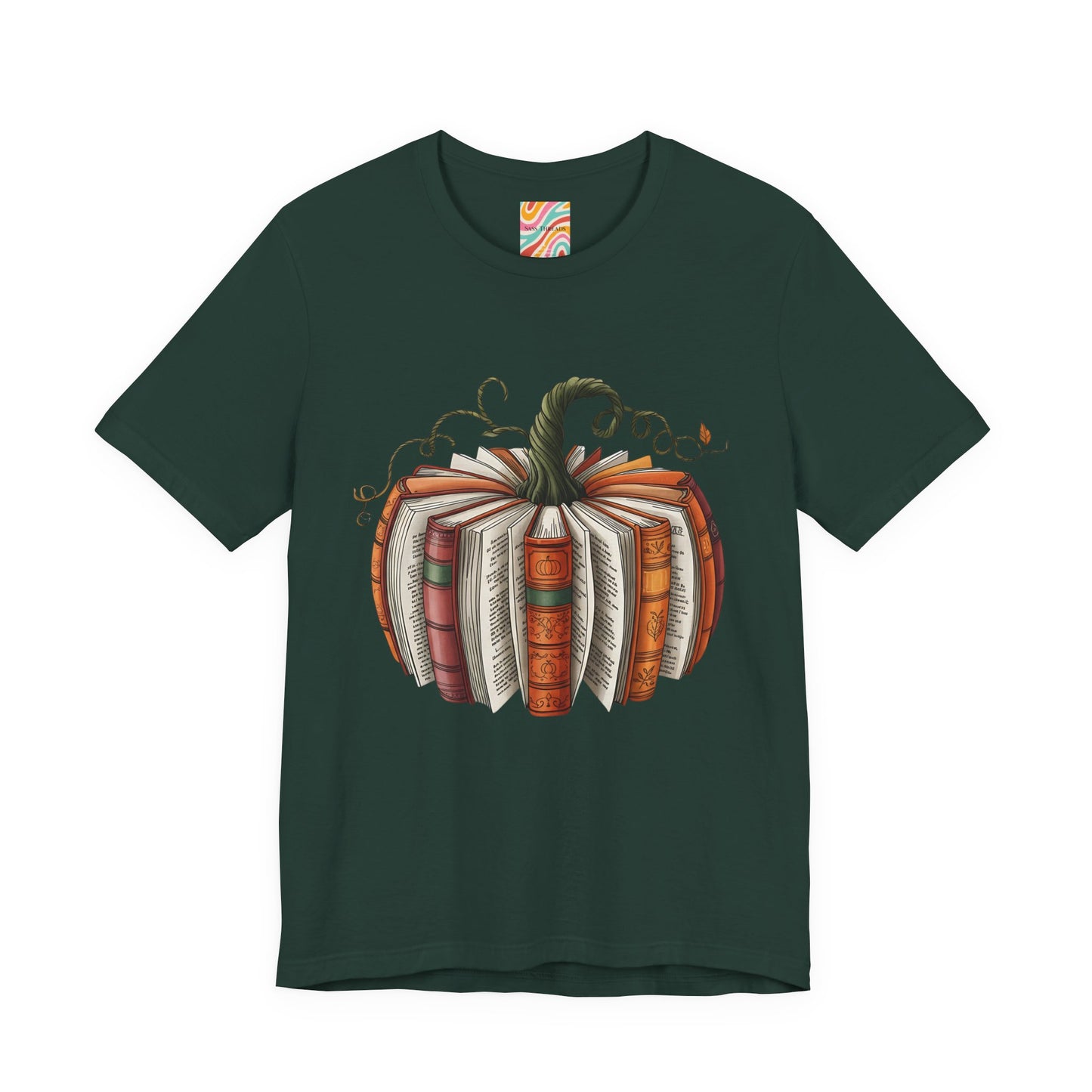 Book Pumpkin Unisex Jersey Short Sleeve Tee